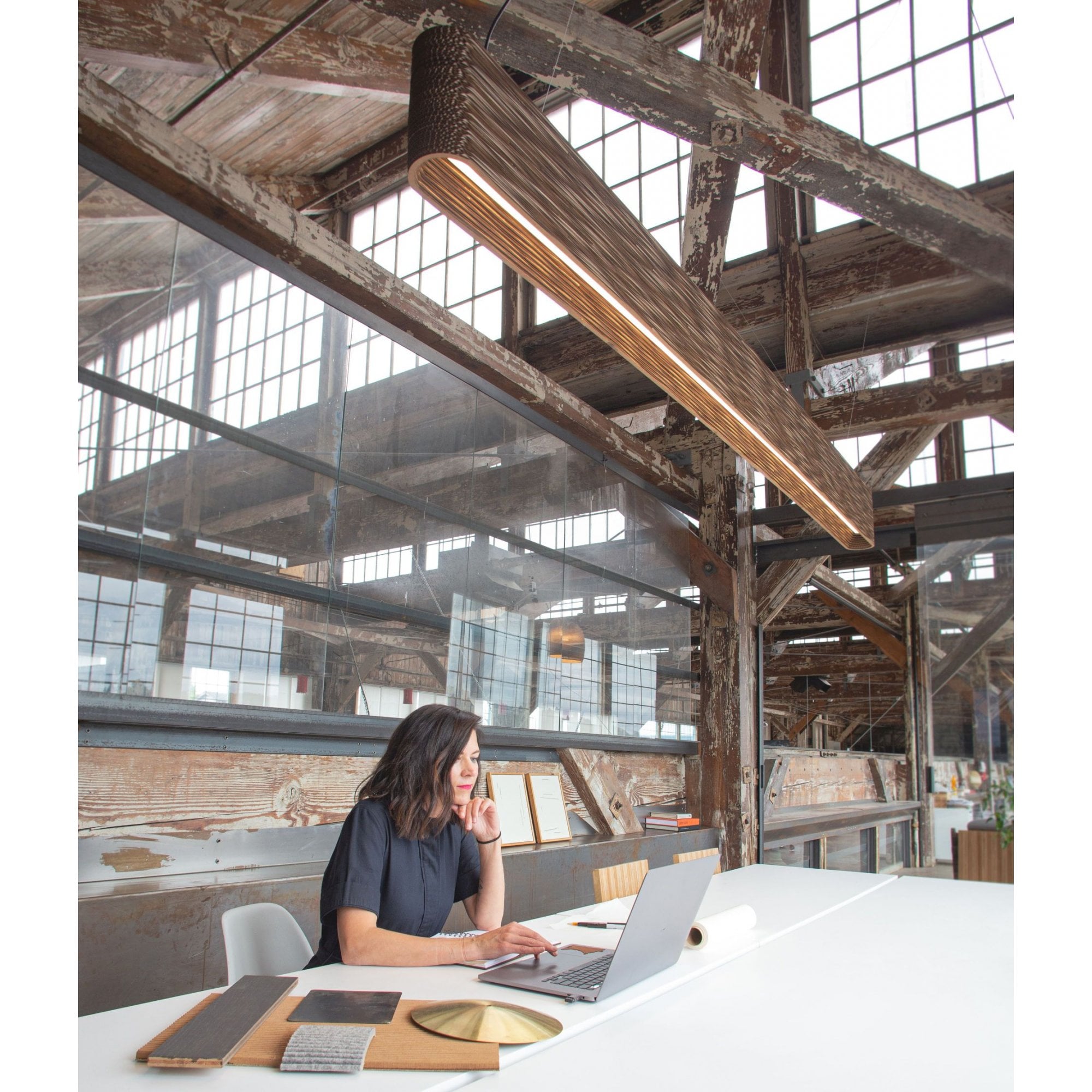 Graypants Scraplights Hewn 48 - 8 Linear Pendant - Direct Light - Natural