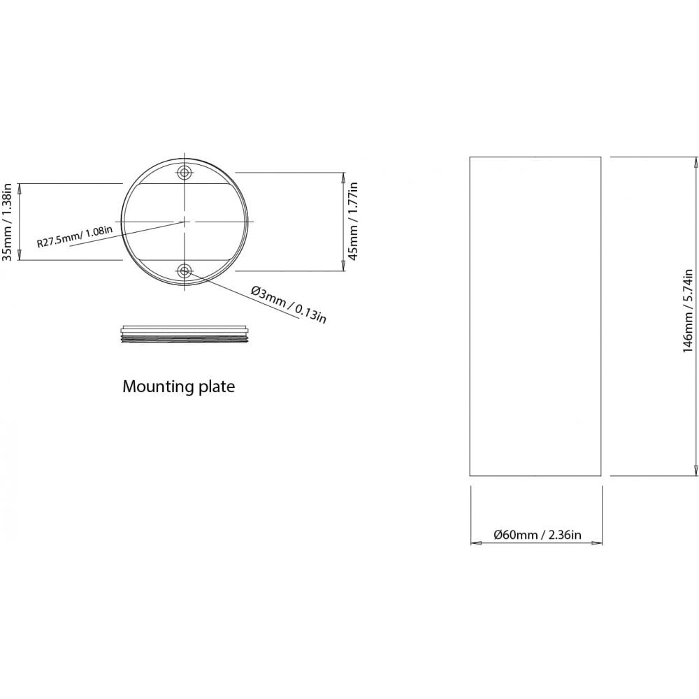 Orluna Cloud Fixed Spotlight - Floats in Ceiling