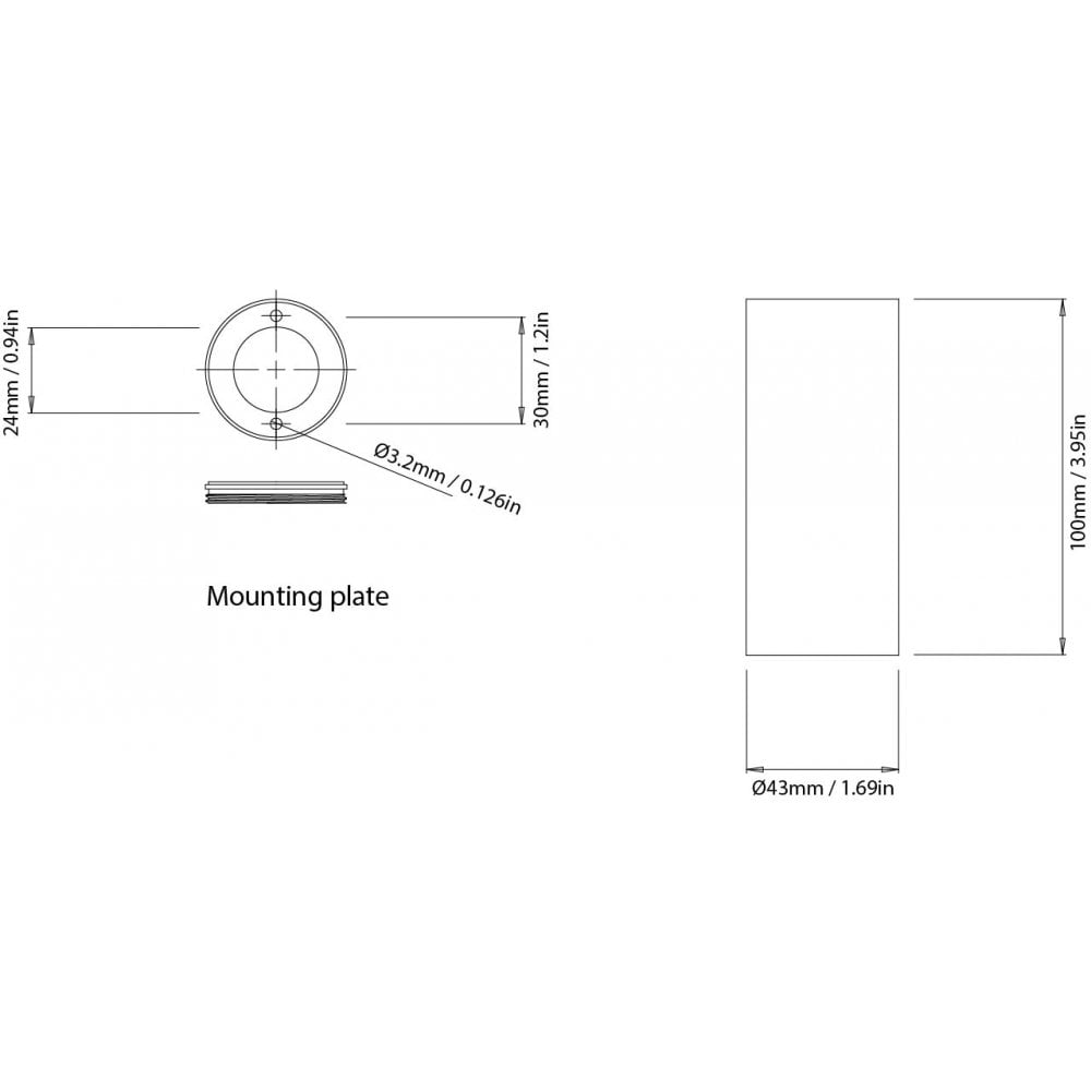 Orluna Cloud Mini Fixed Spotlight - Floats in Ceiling