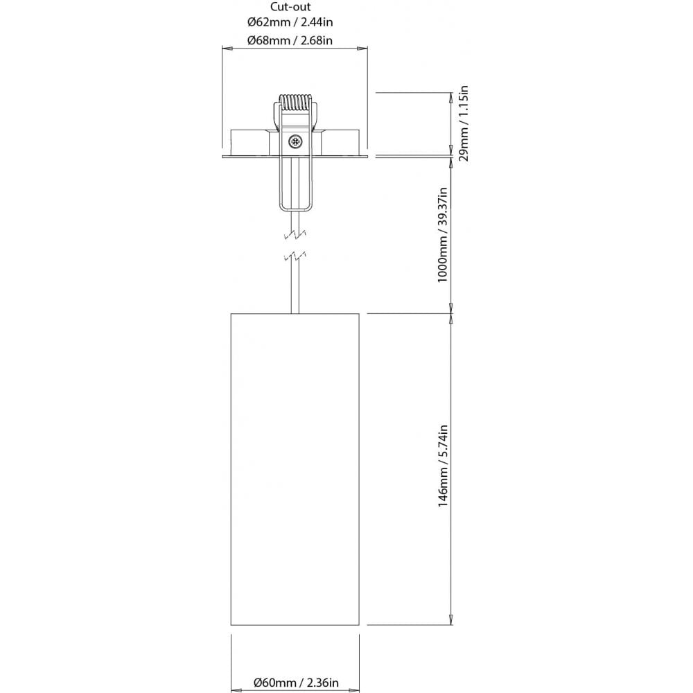 Orluna Cloud Pendant Plate - Ideal for Ceiling with Voids