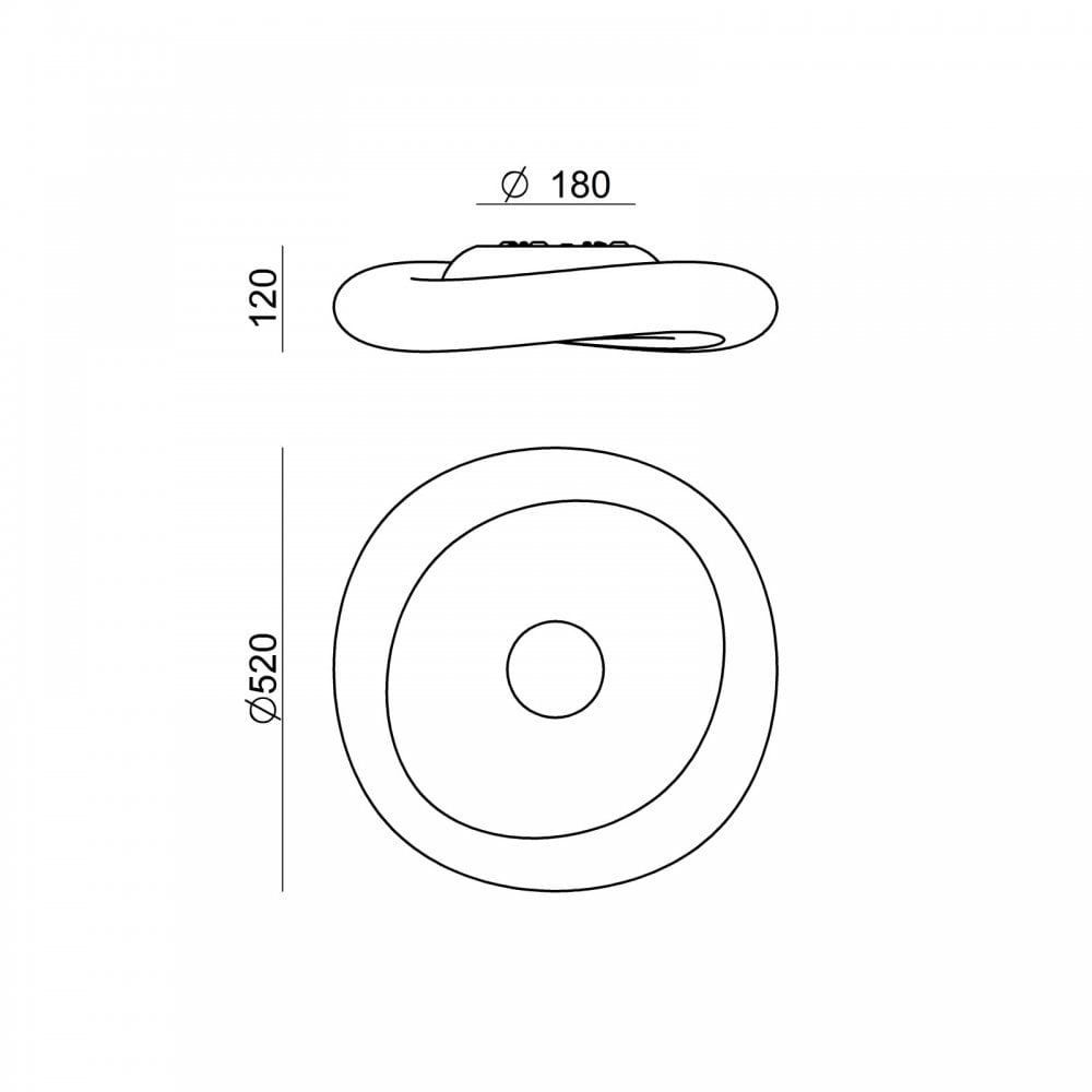 Stilnovo Mr Magoo 52cm Flush Light - White