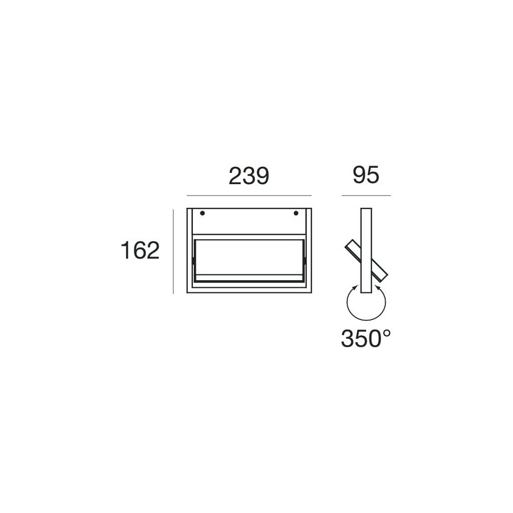 Stilnovo Tablet 24cm Medium Single Wall Light - Matt White