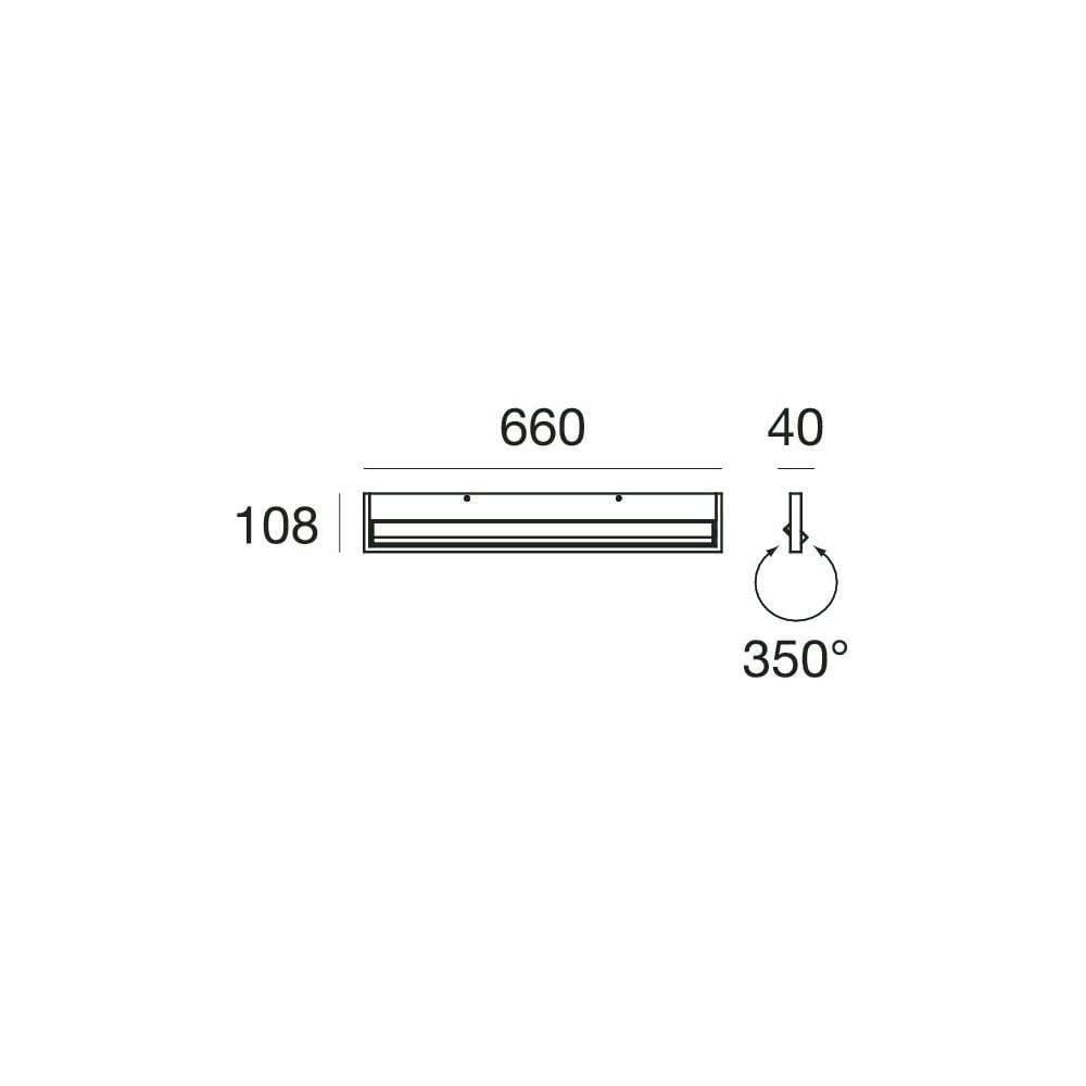 Stilnovo Tablet 66cm XL Single Wall Light - Matt White