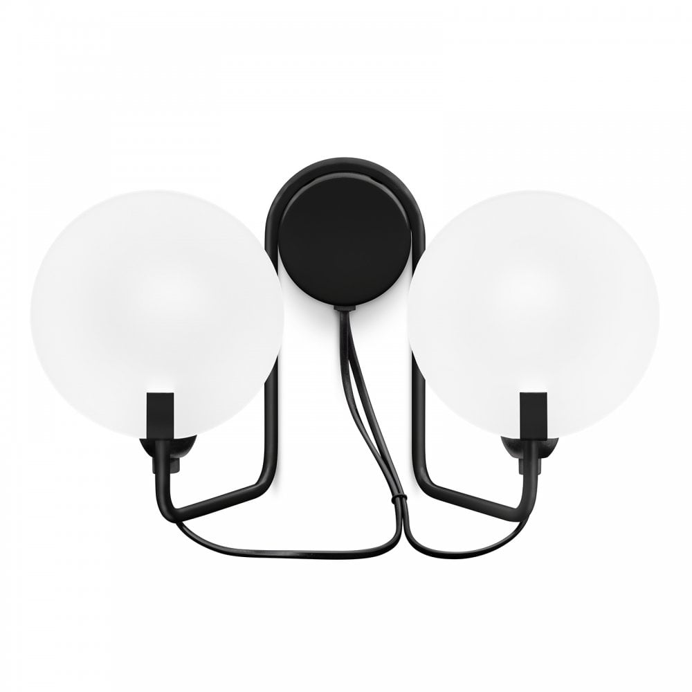 Stilnovo Bugia 2 Light Wall Light - Black