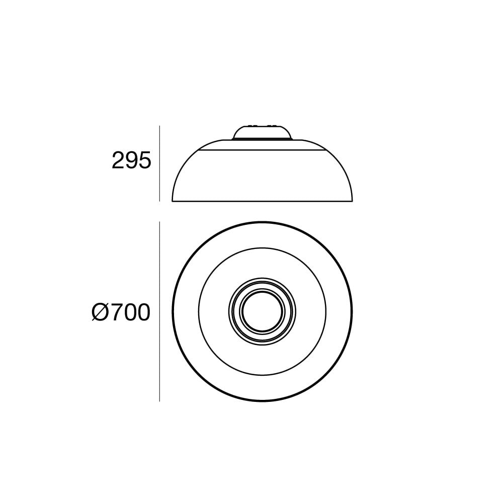 Stilnovo Demi 70cm Transformative Optic Wall/Ceiling Light - Matt White
