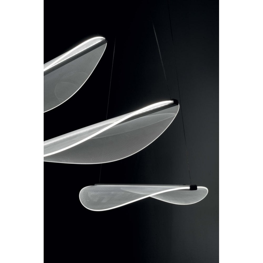 Stilnovo Diphy 3 Light Transformative Optic Pendant Chandelier - Matt White