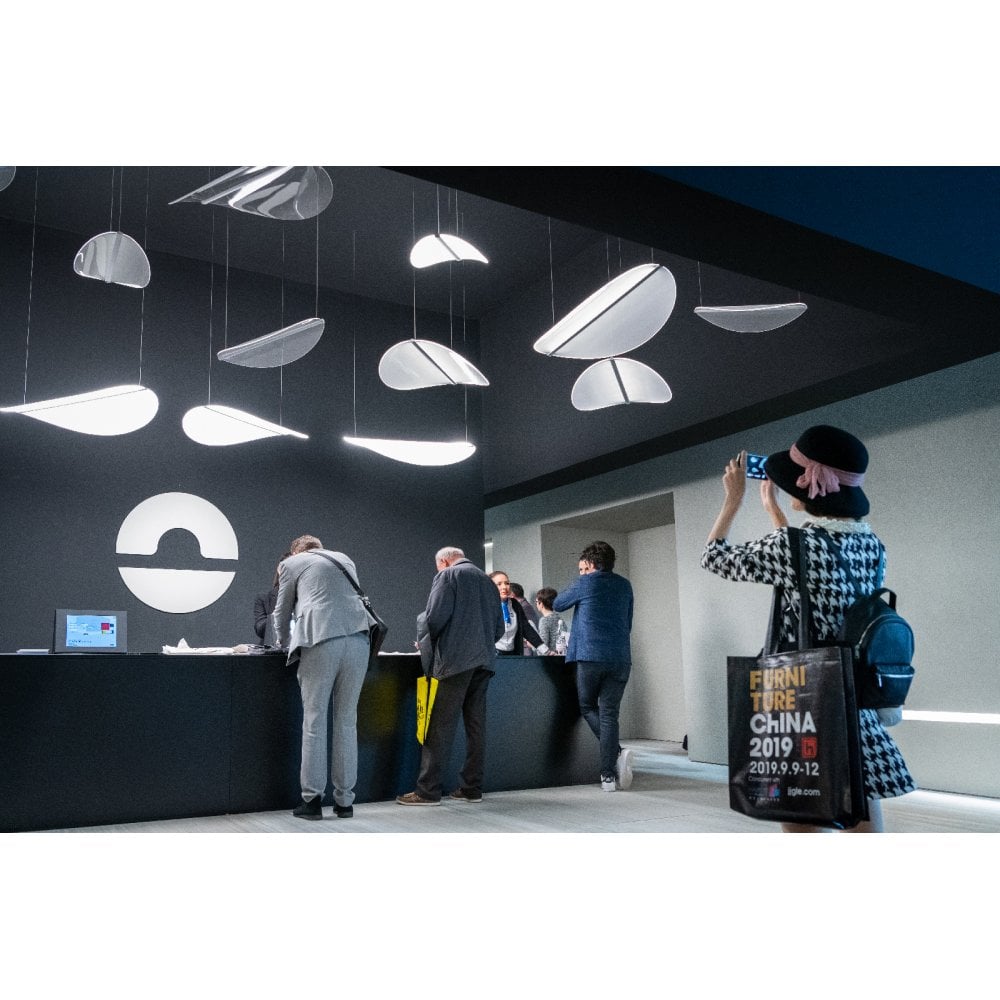 Stilnovo Diphy L96 Extra Large Transformative Optic Pendant Chandelier - Matt White