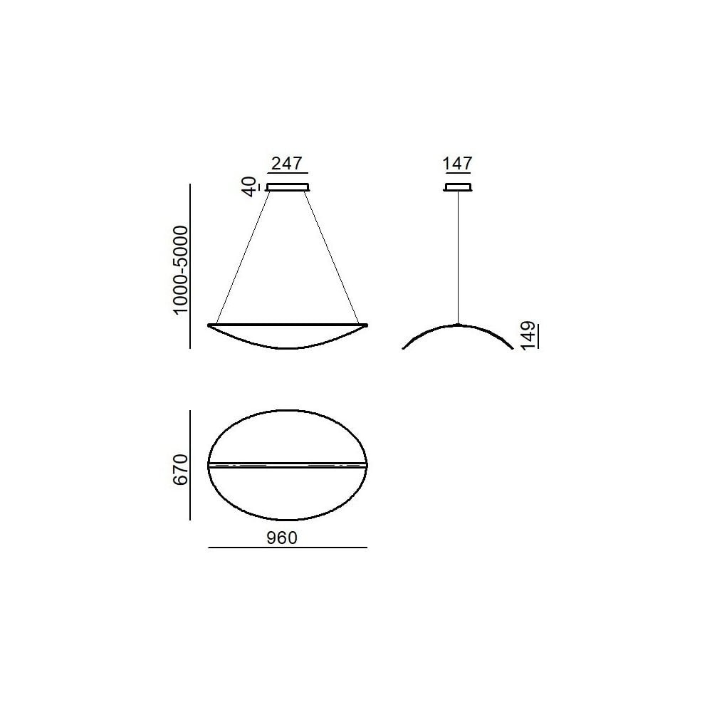 Stilnovo Diphy L96 Extra Large Transformative Optic Pendant Chandelier - Matt White