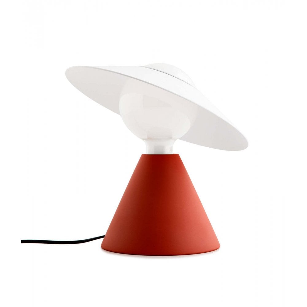 Stilnovo Fante Table Lamp - Brick Red & Matt White
