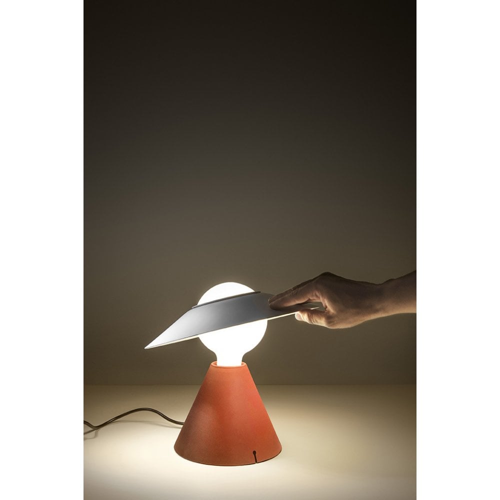 Stilnovo Fante Table Lamp - Brick Red & Matt White