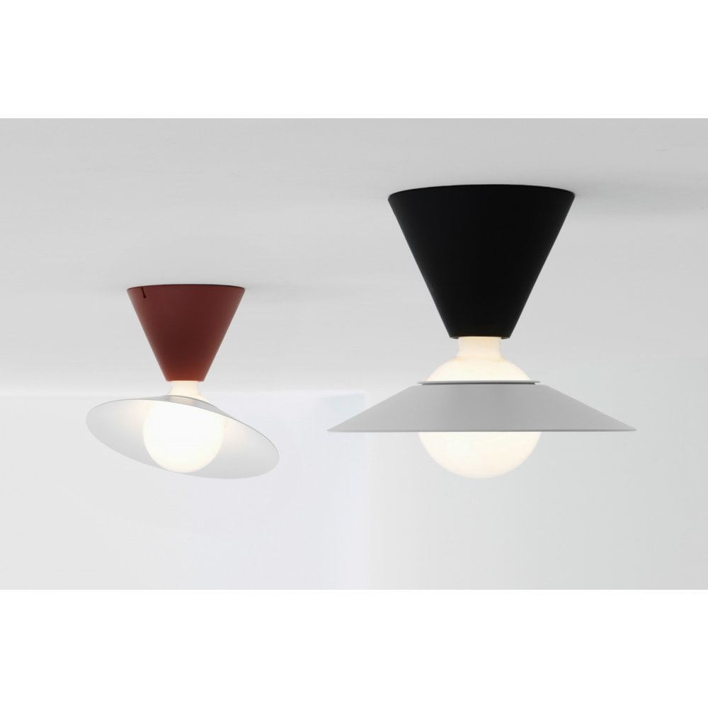 Stilnovo Fante Flush Light - Black & Matt White