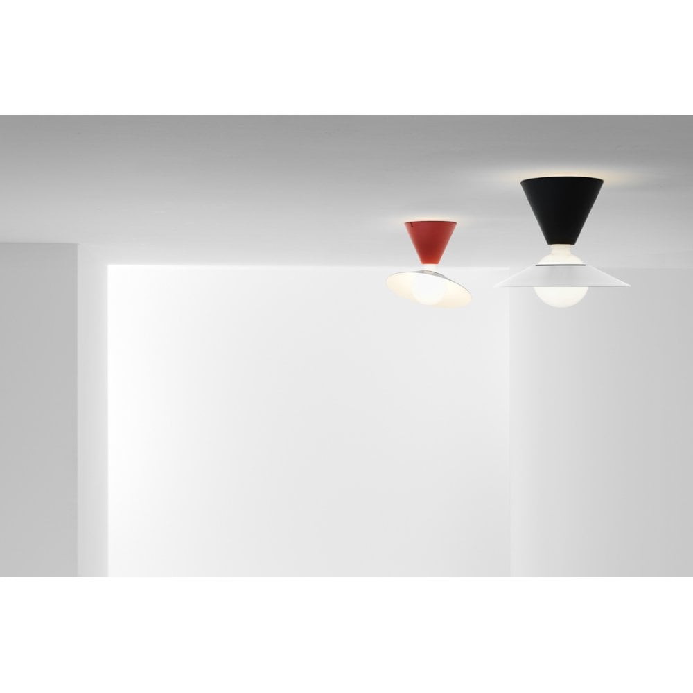 Stilnovo Fante Flush Light - Black & Matt White