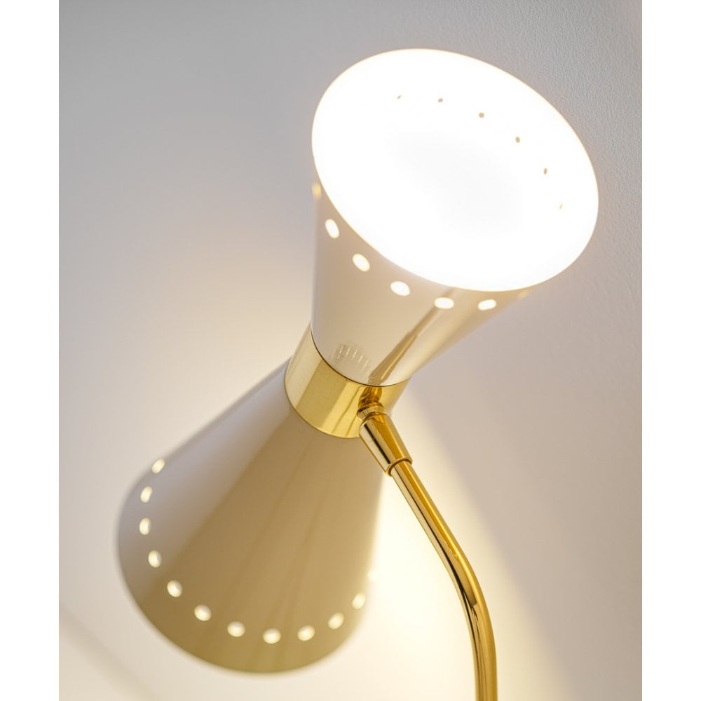 Stilnovo Megafono Table Lamp - Gold & Ivory