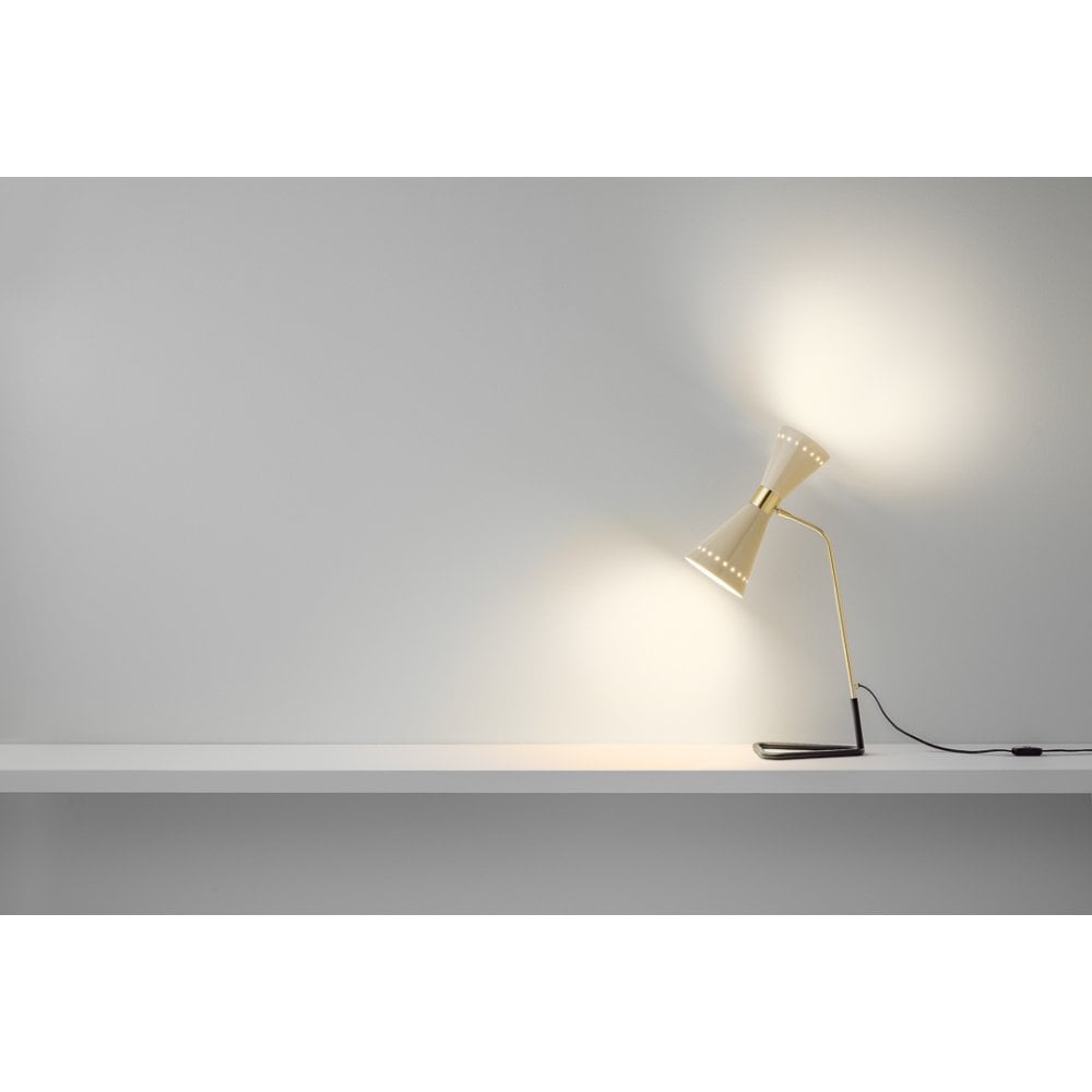 Stilnovo Megafono Table Lamp - Gold & Ivory