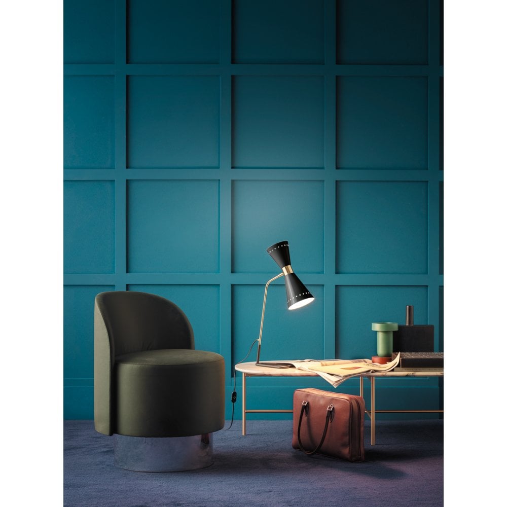 Stilnovo Megafono Table Lamp - Gold & Black