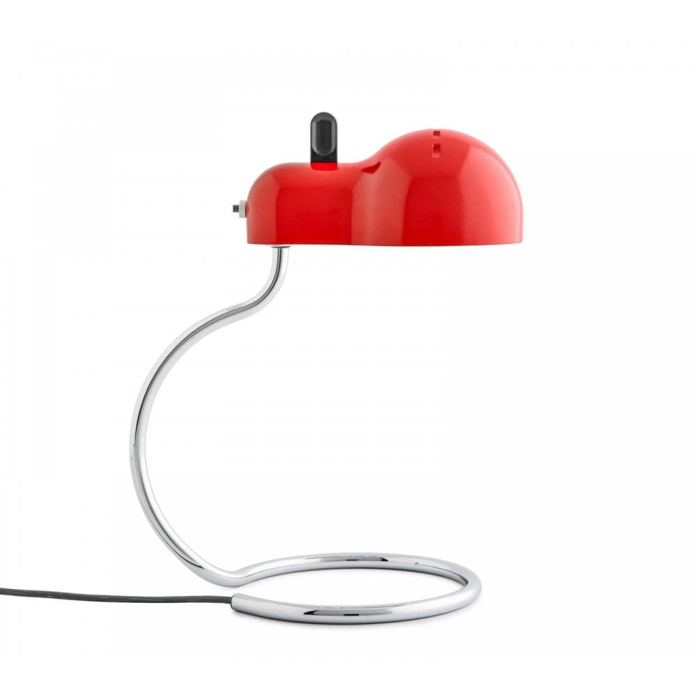 Stilnovo Minitopo Table Lamp - Chrome & Flame Red