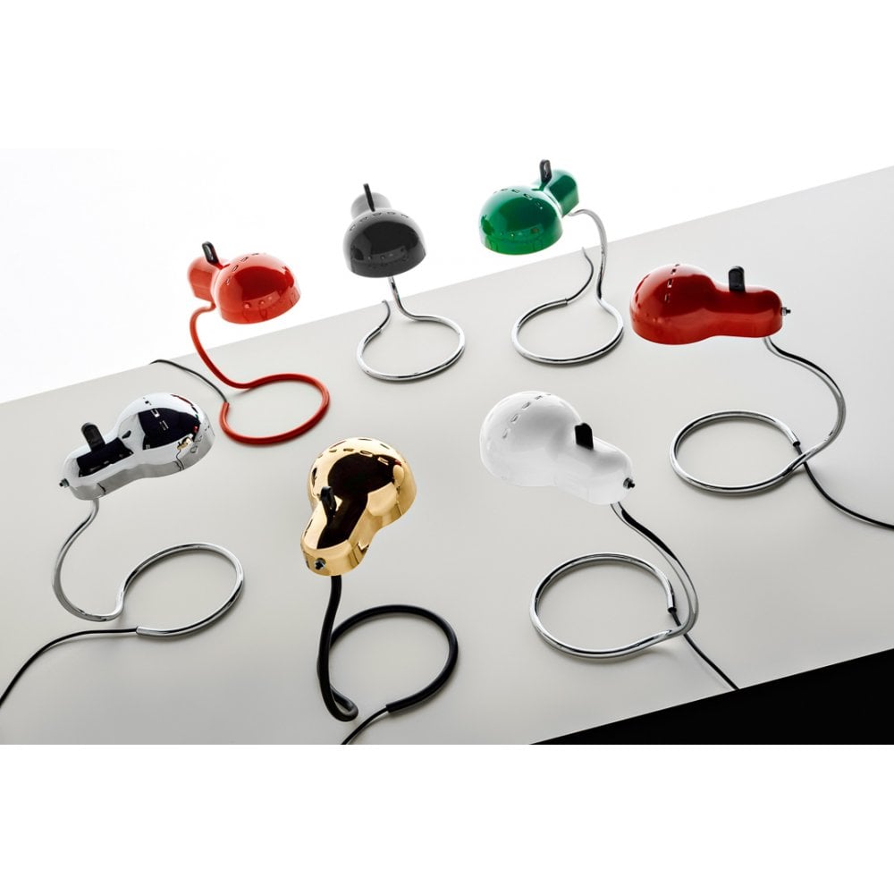 Stilnovo Minitopo Table Lamp - Chrome & Flame Red