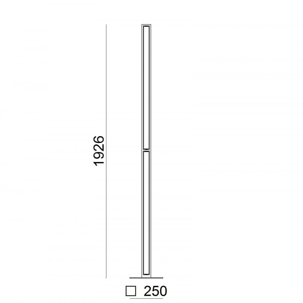 Stilnovo Tablet Floor Lamp - Matt White