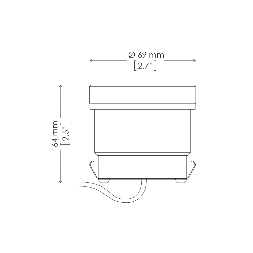 Griven Moon Recessed 7W 840lm Ground Light - All-Glass Frame - Low Voltage