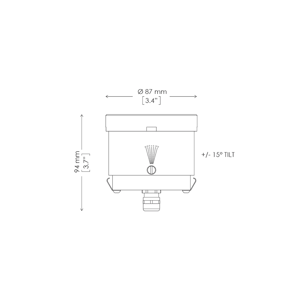 Griven Moon Recessed 8W 960lm Adjustable Ground Light - All-Glass Frame - Low Voltage