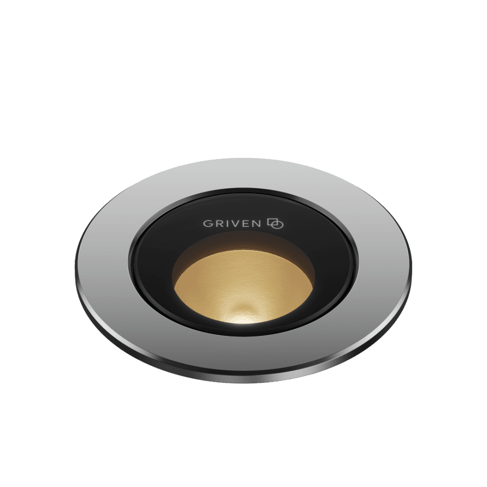 Griven Half Moon Recessed 2.5W 227lm Ground Light - Standard Frame - Stainless Steel - Low Voltage