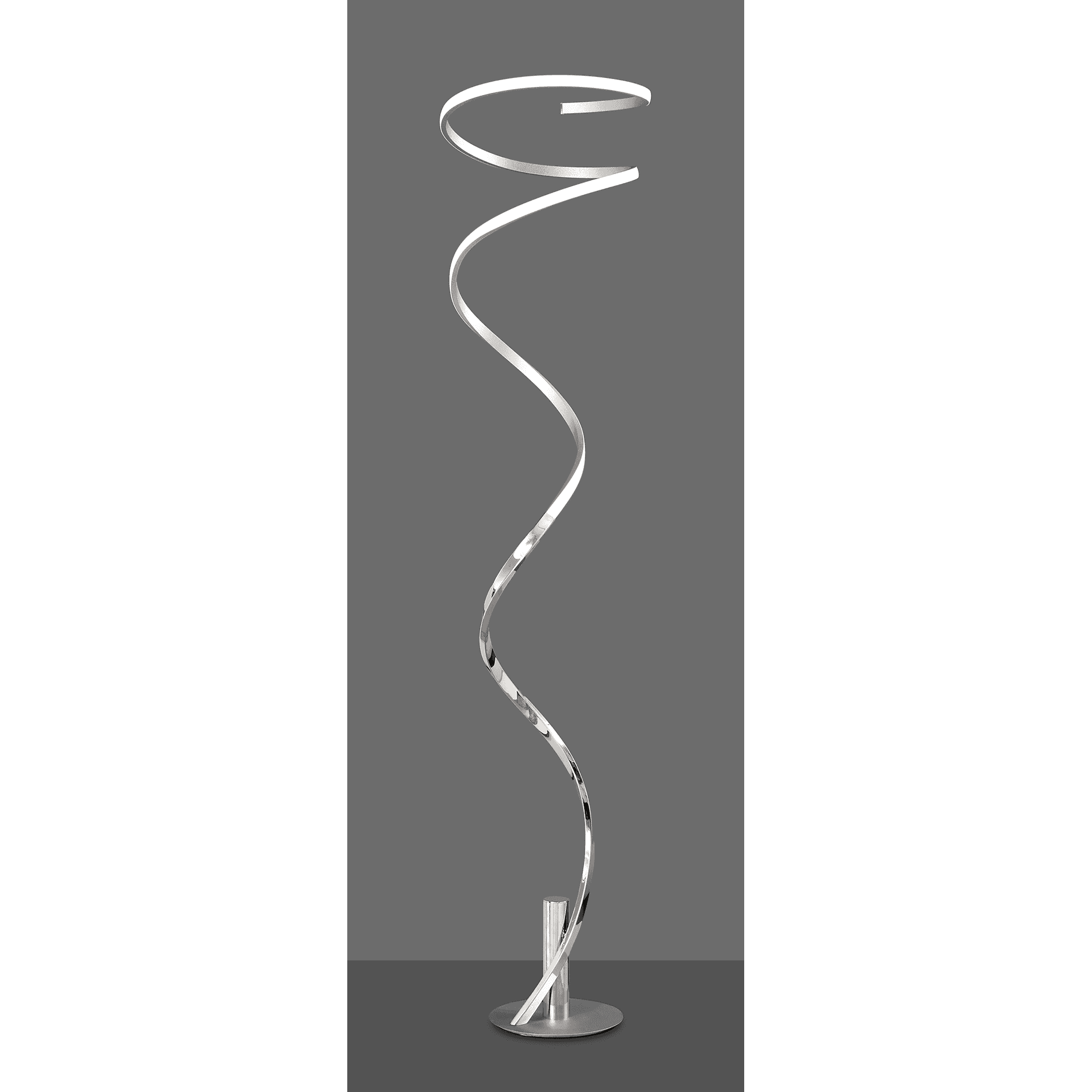 Mantra Helix Floor Lamp - Silver & Chrome