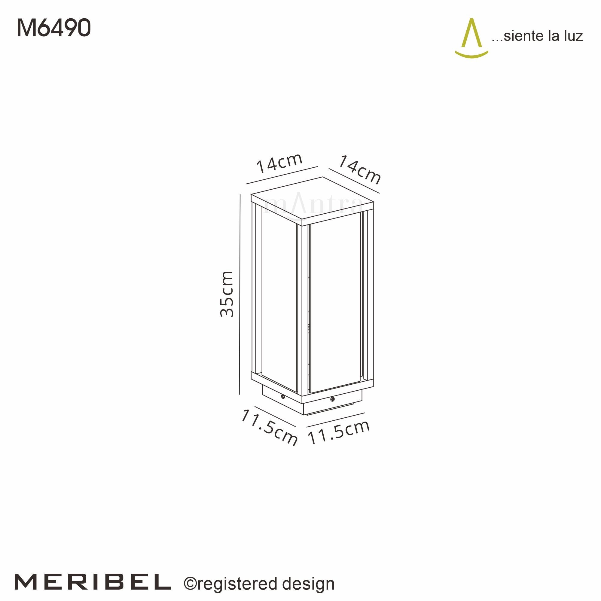 Mantra Meribel Pedestal Lamp - Graphite