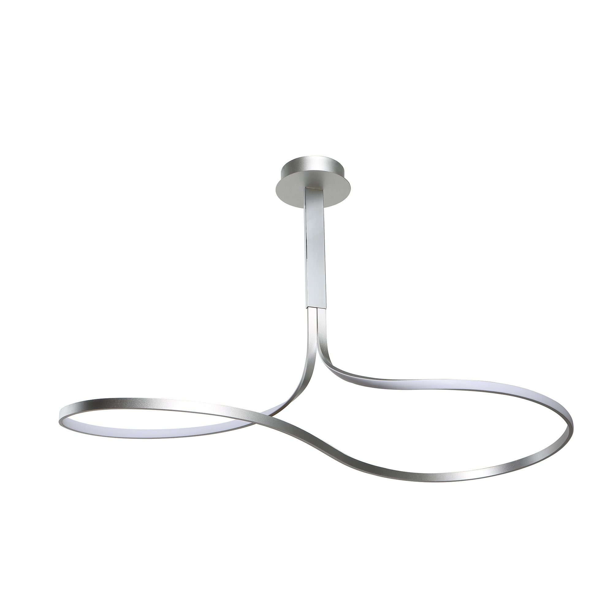 Mantra Nur XL Semi Flush - Silver/Polished Chrome