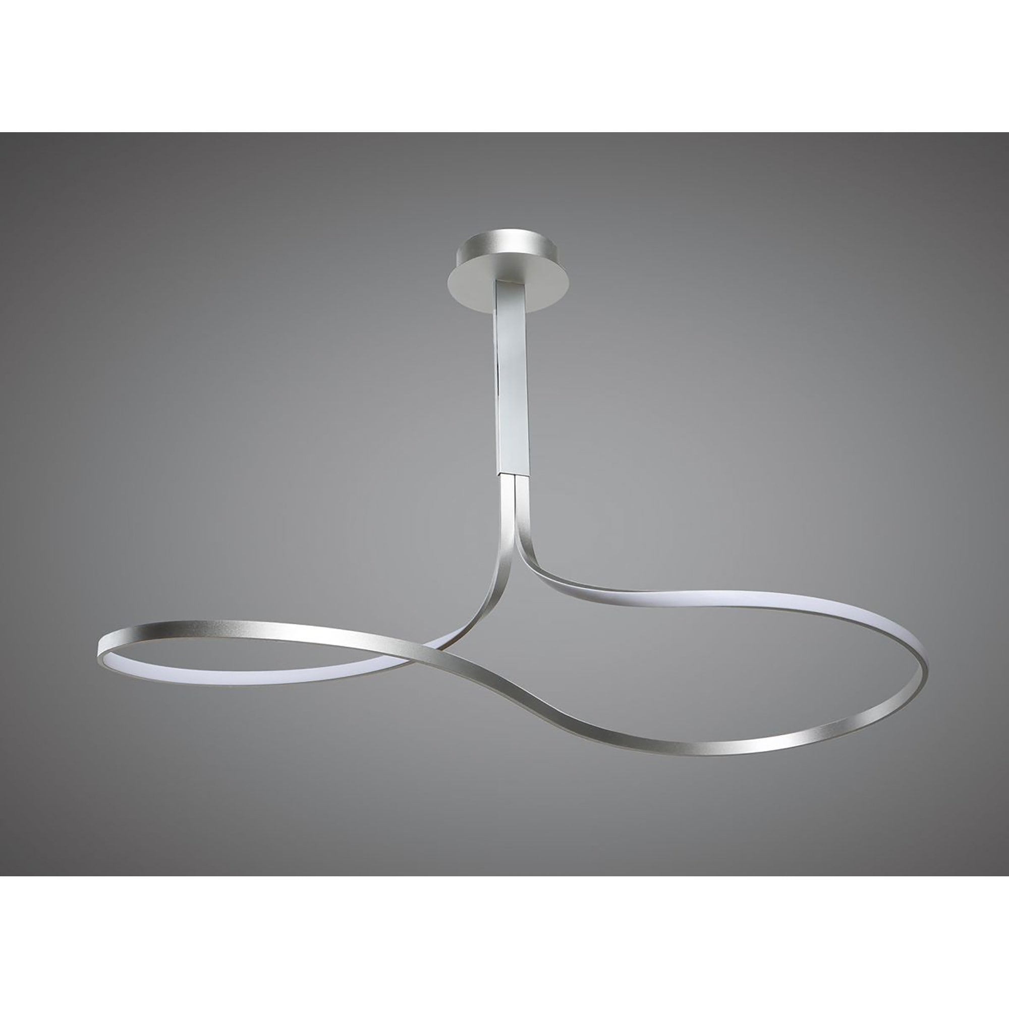 Mantra Nur XL Semi Flush - Silver/Polished Chrome