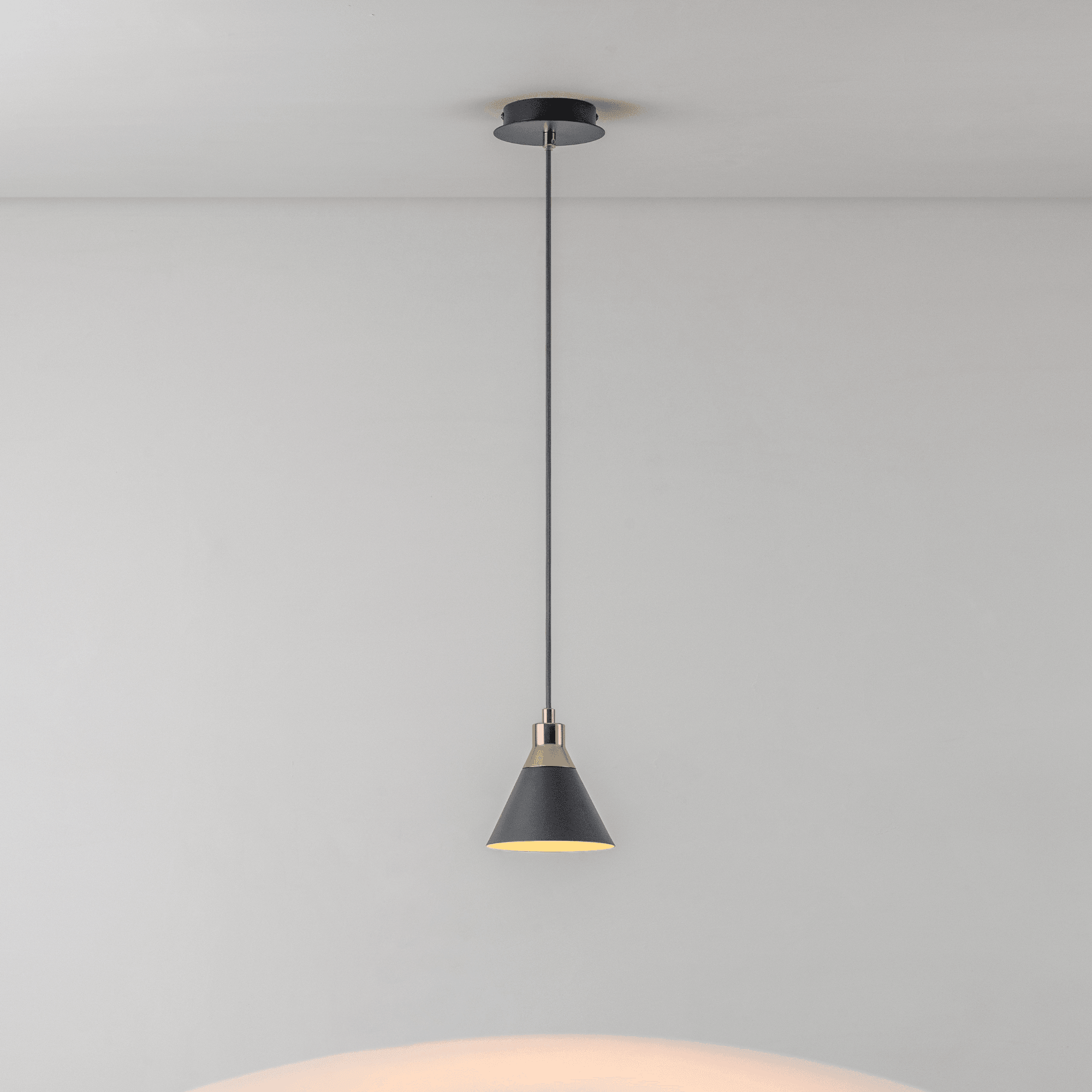 houseof. Cone Ceiling Pendant Light - Charcoal