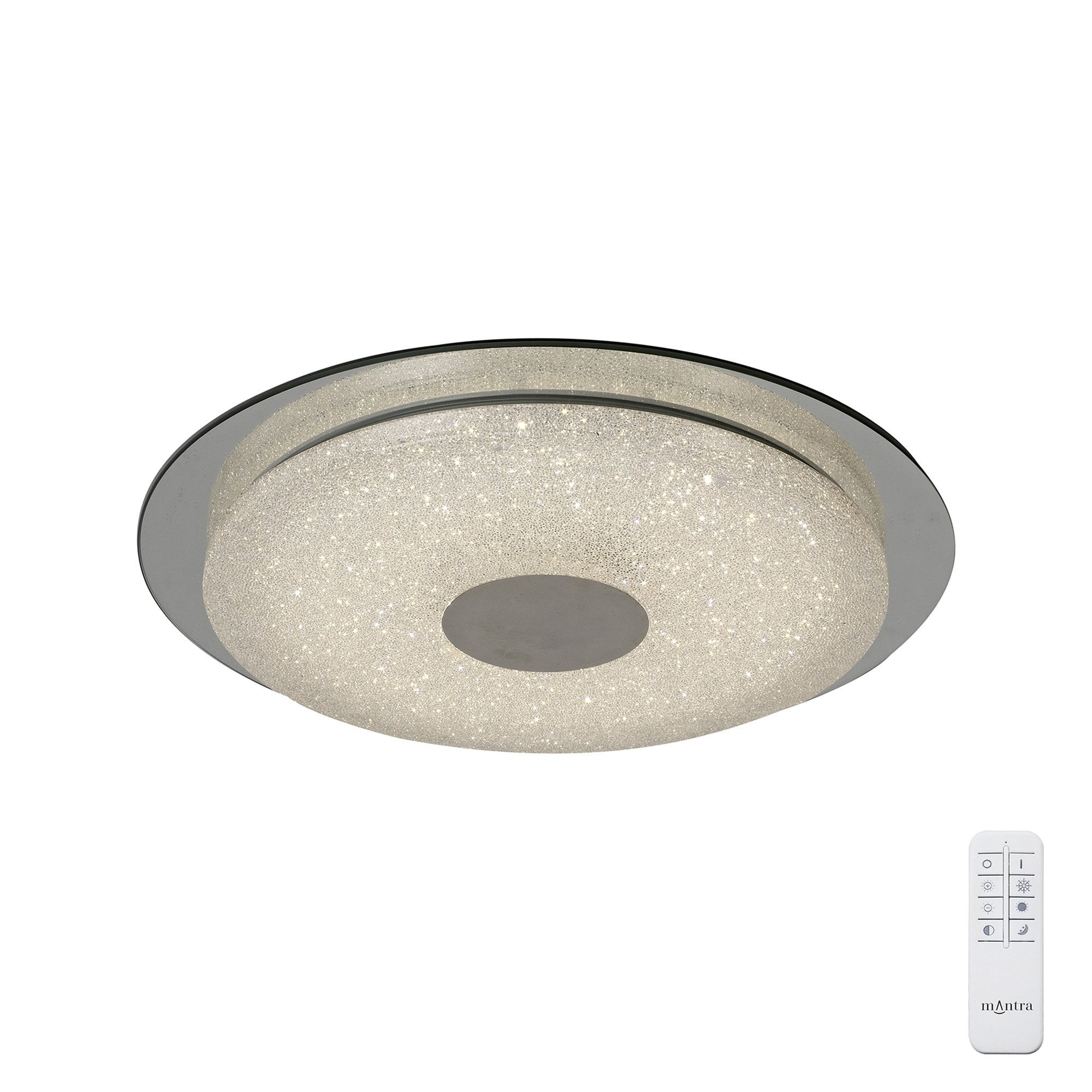 Mantra Virgin Sand Ceiling Flush 45cm - Silver