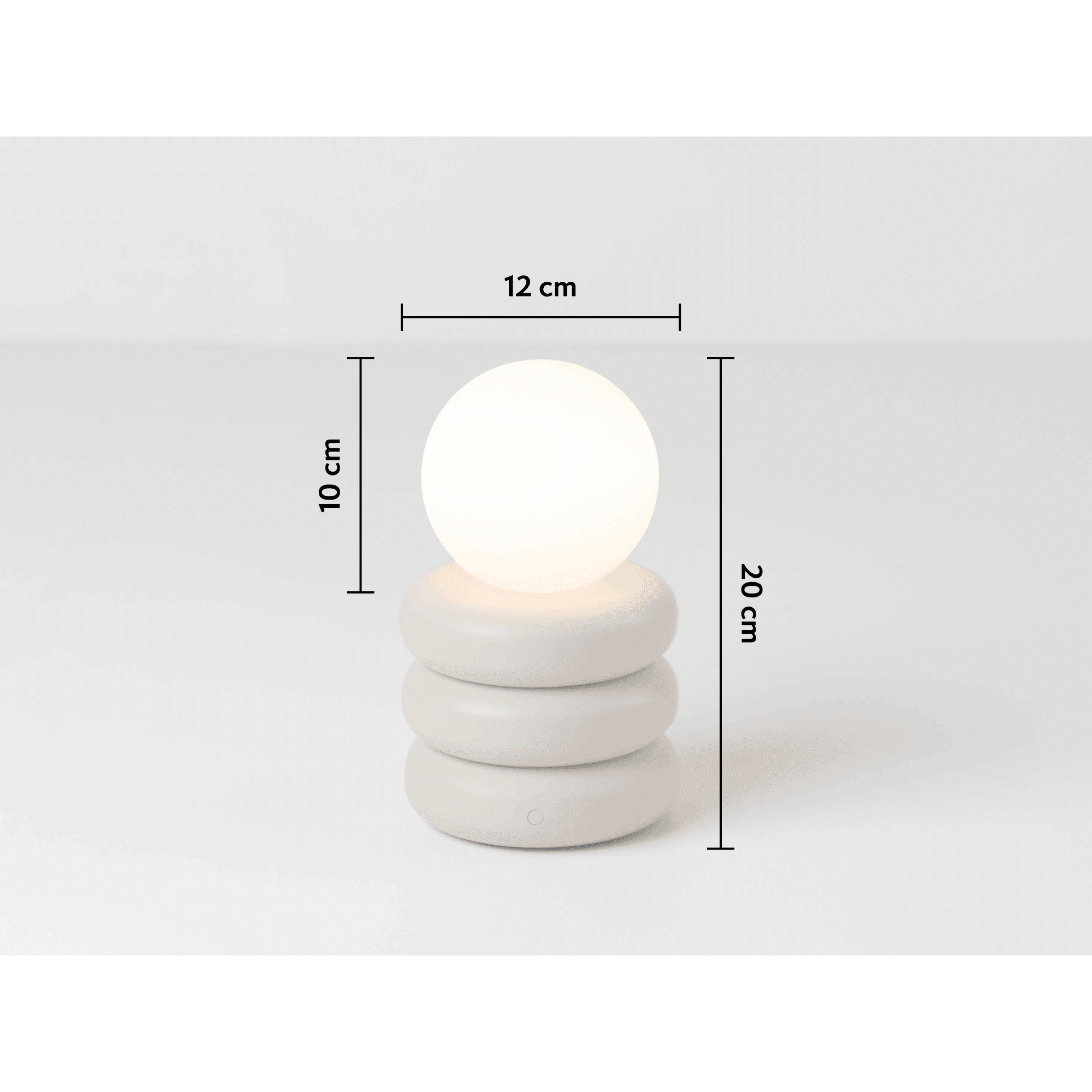 houseof. Tube 'Glow Worm' Rechargeable Table Lamp - Sand