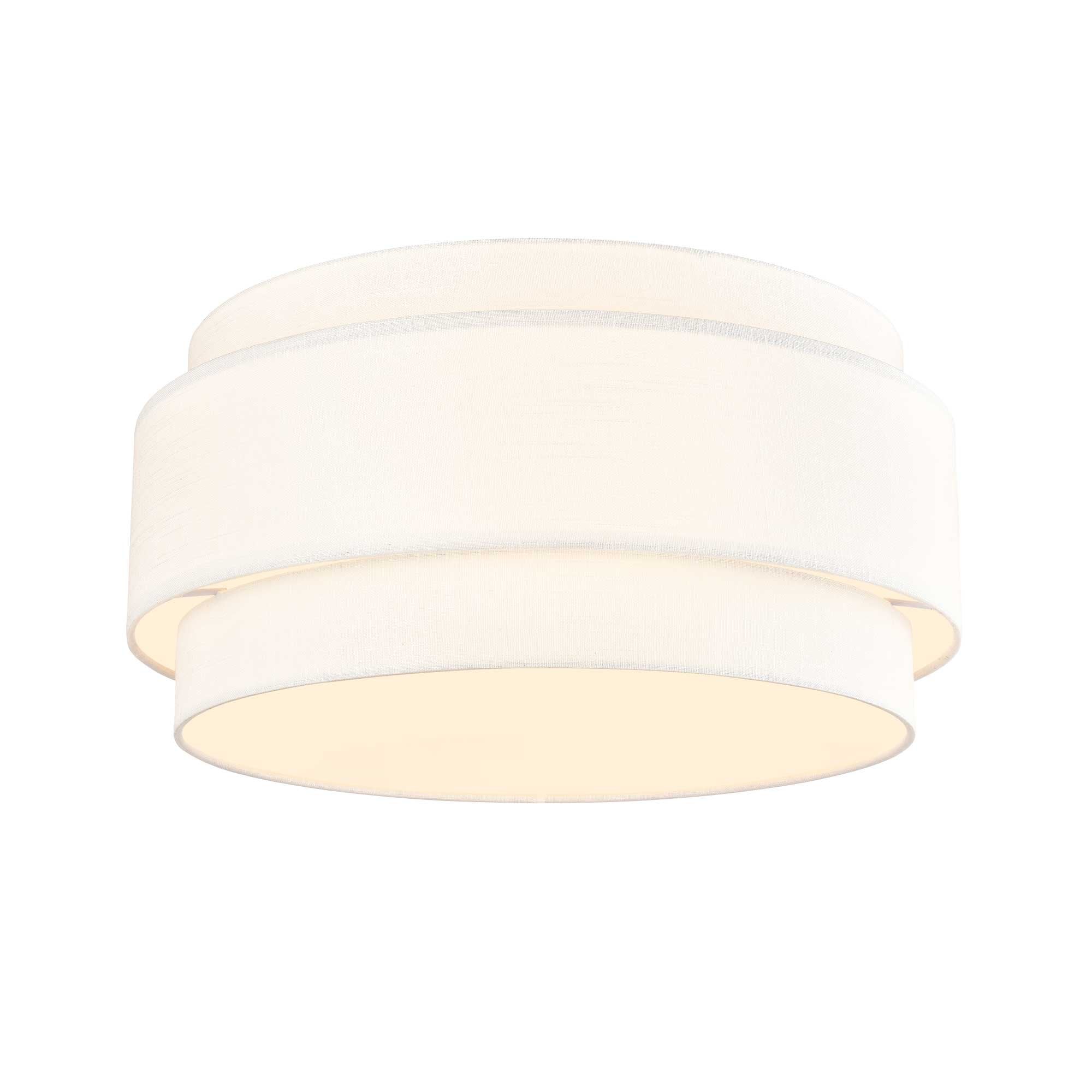 Franklite Melissa 6 Light Double Tier Flush Fitting - Cream
