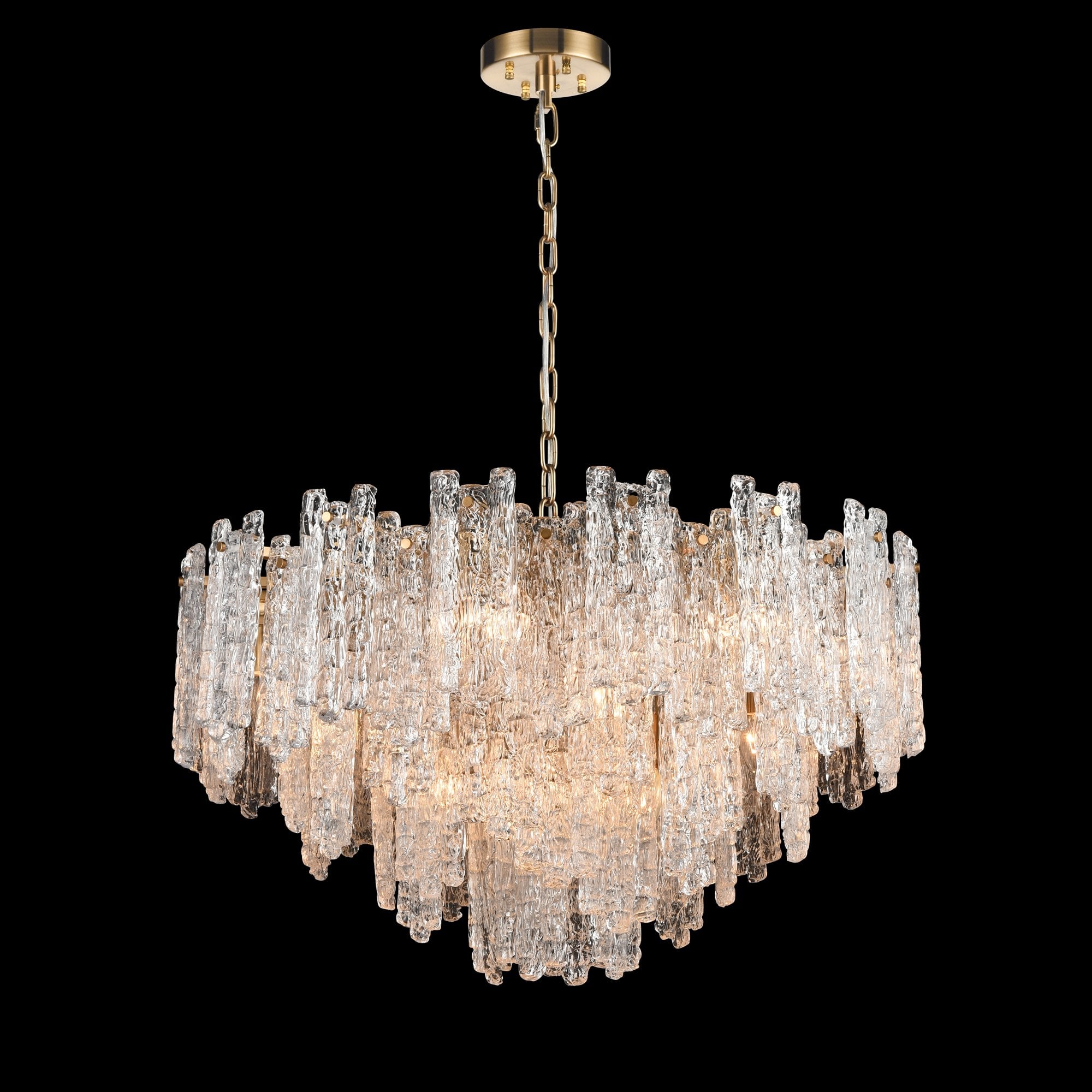 Franklite Icicle 16 Light Pendant - Aged Brass