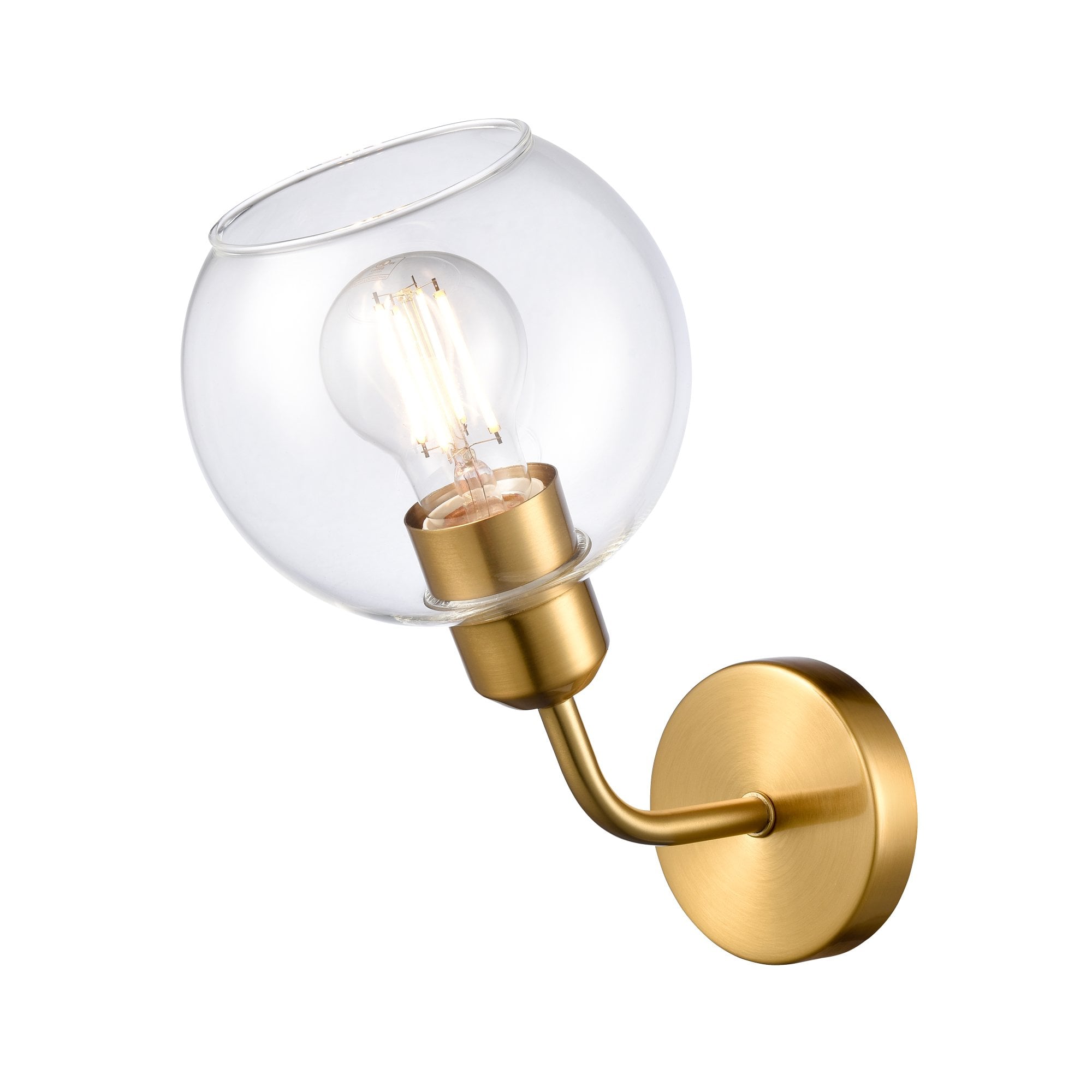 Franklite Chalice 1 Light Wall Light - Aged Brass