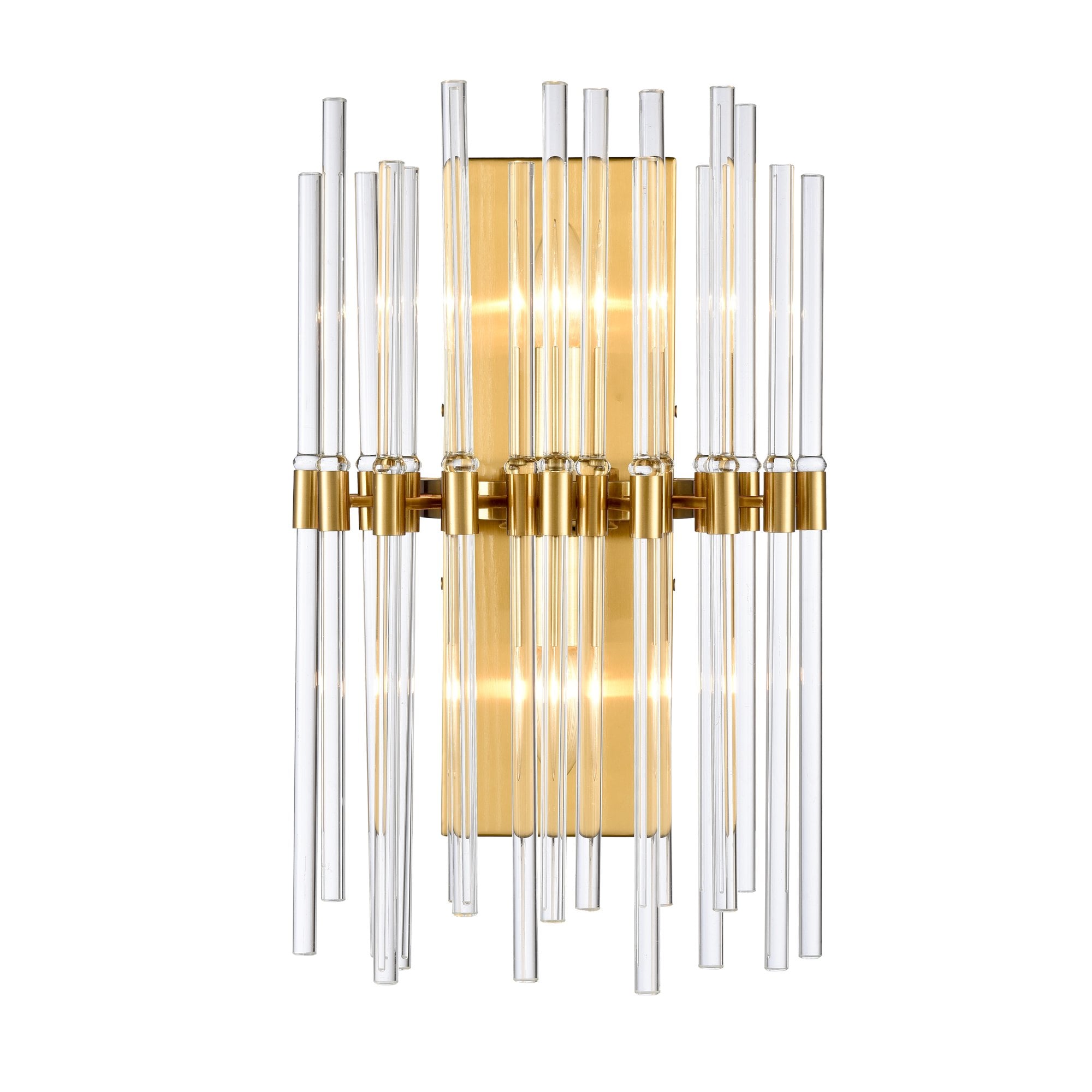 Franklite Celestial 2 Light Wall Light - Aged Brass