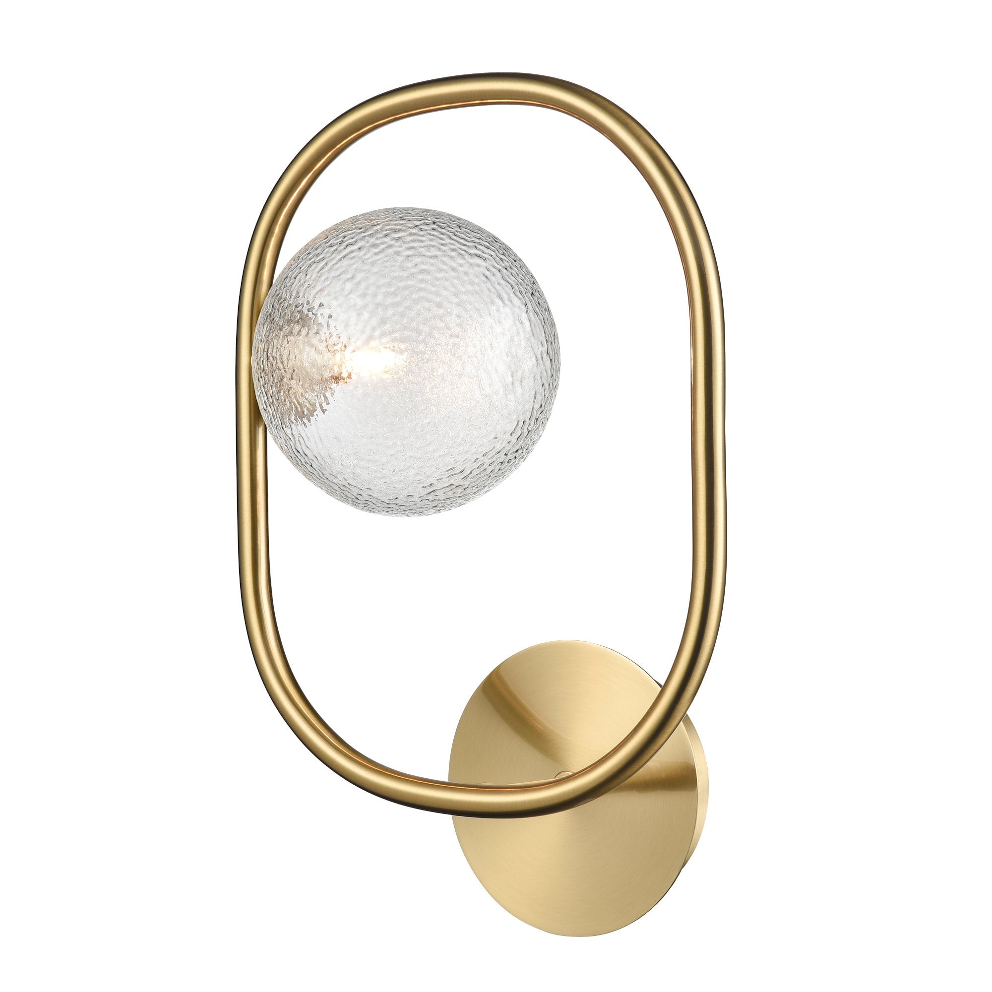 Franklite Trapeze 1 Light Wall Light - Aged Brass