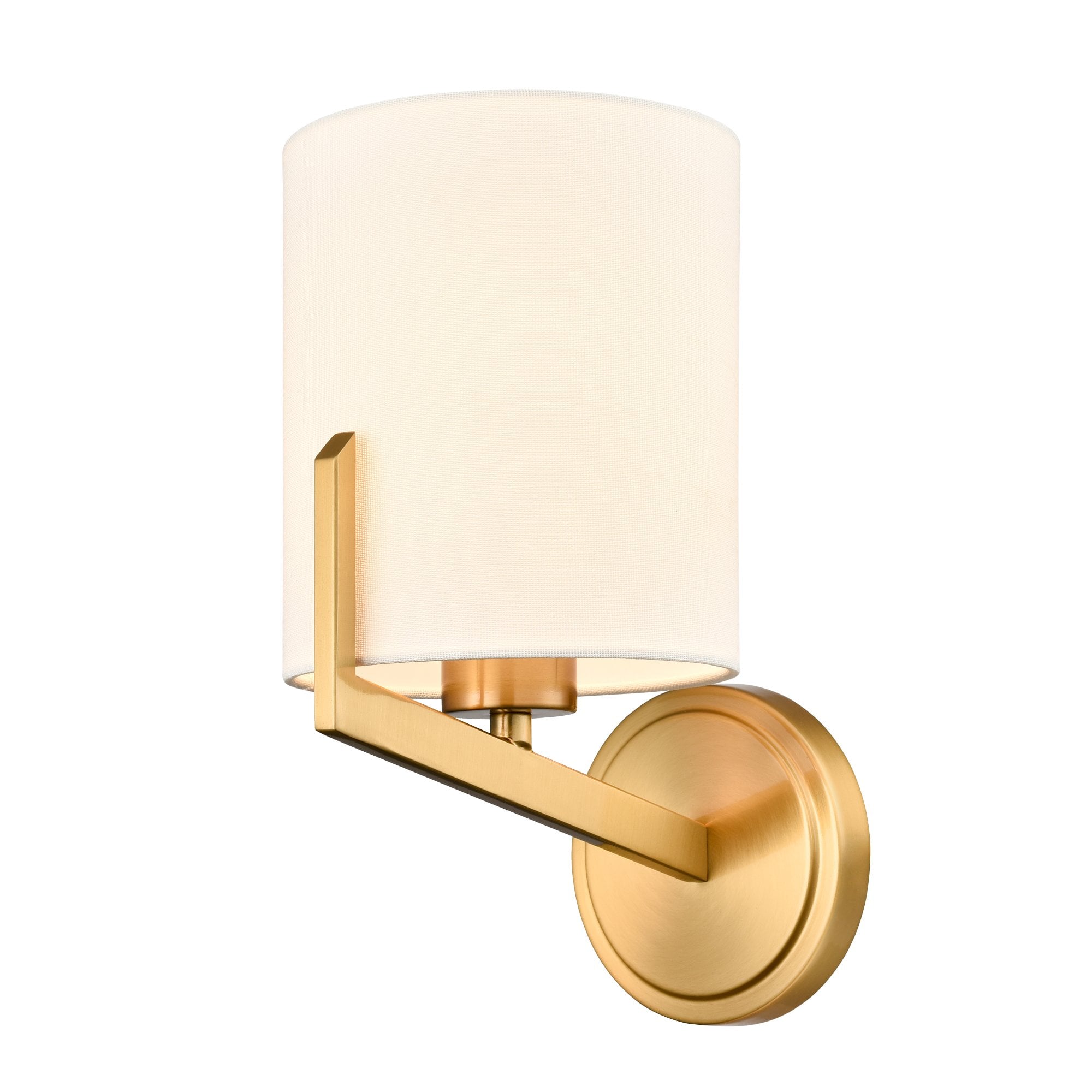 Franklite Clifton 1 Light Wall Light - Aged Brass & Cream