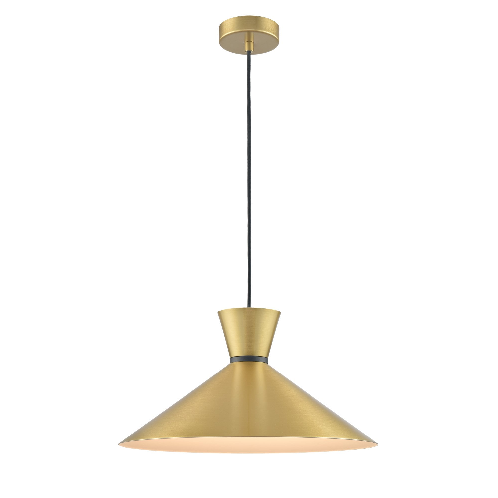 Franklite Happy 400mm Pendant - Satin Brass