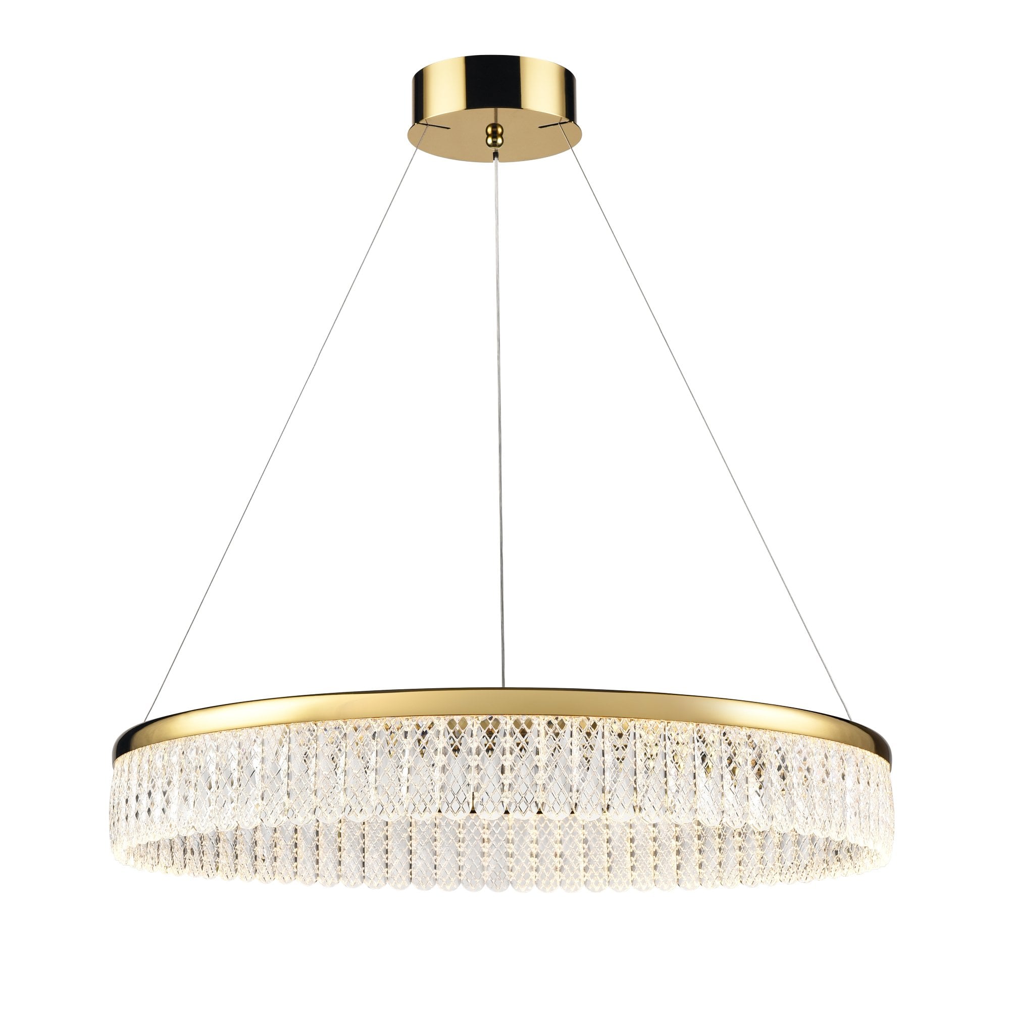 Franklite Victoria 32W Single Tier LED Pendant - Gold