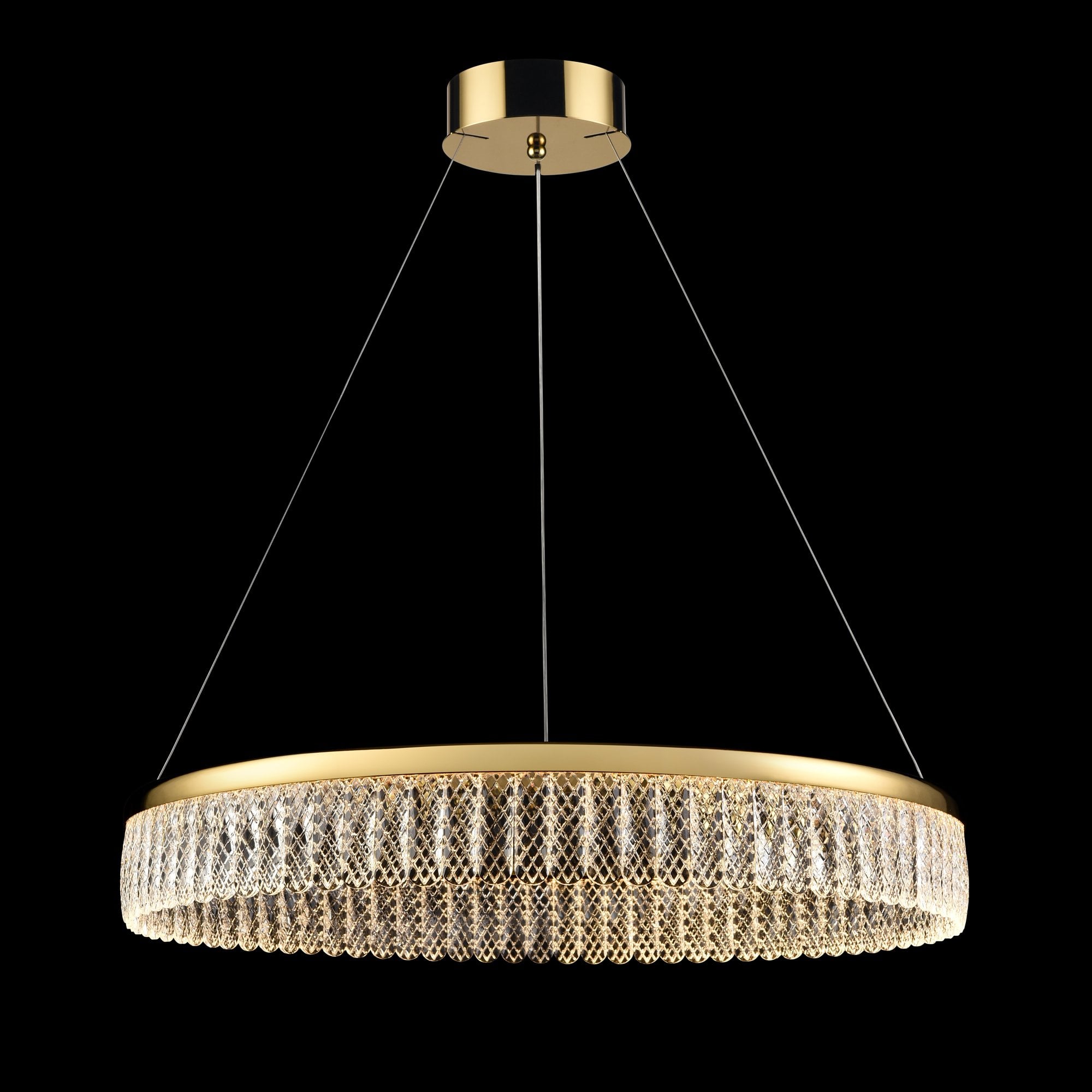 Franklite Victoria 32W Single Tier LED Pendant - Gold
