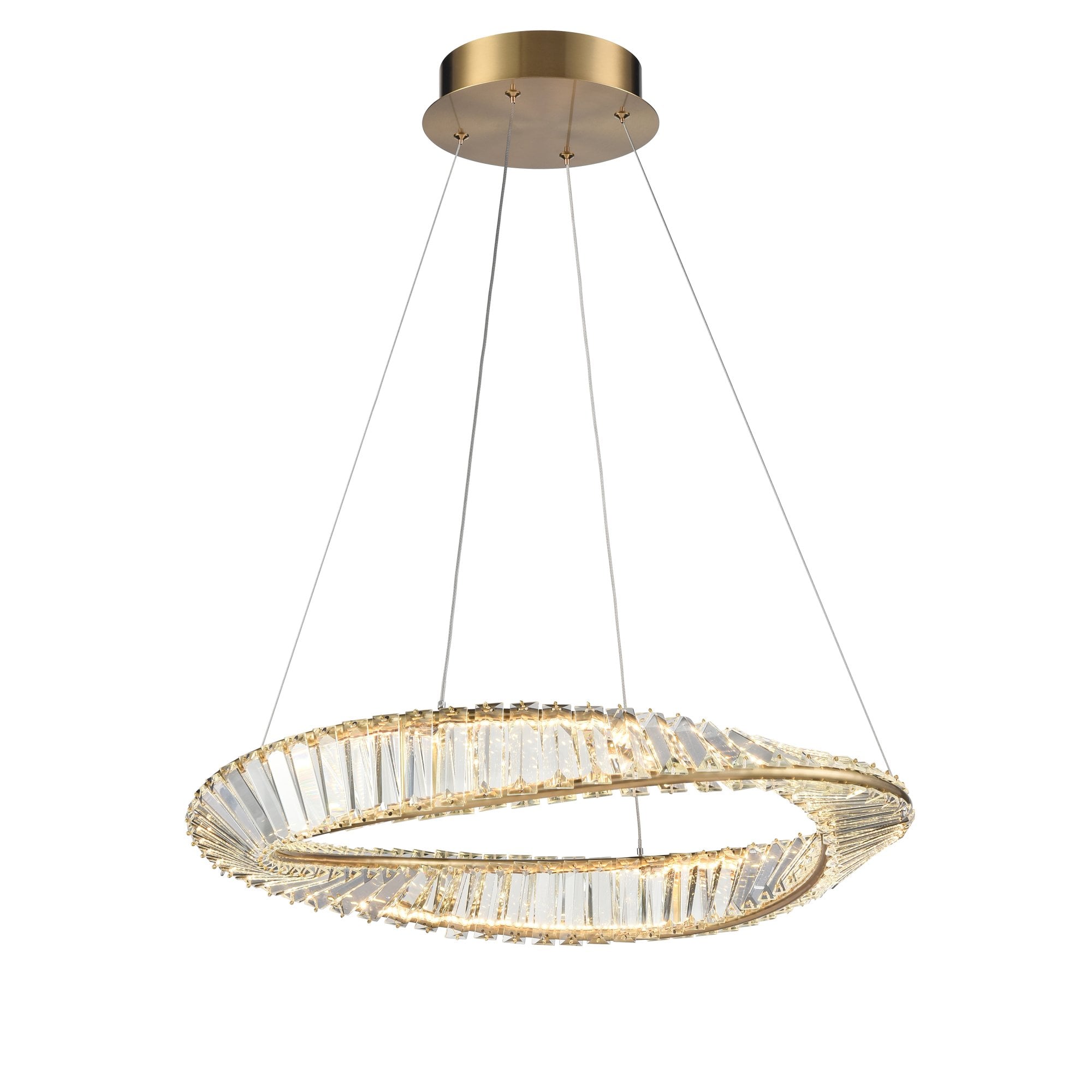 Franklite Cleopatra 47W LED Pendant - Aged Brass