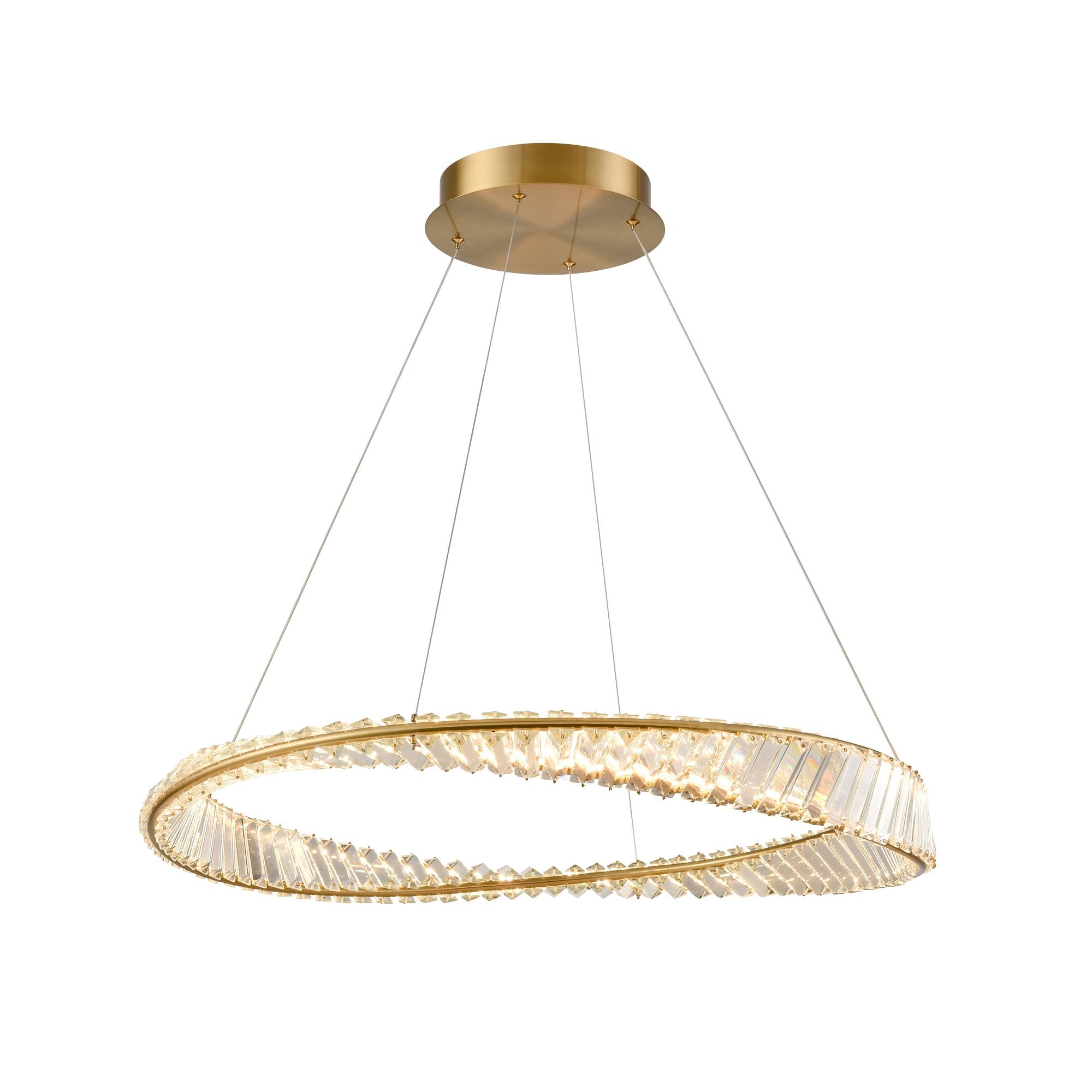 Franklite Cleopatra 55W LED Pendant - Aged Brass