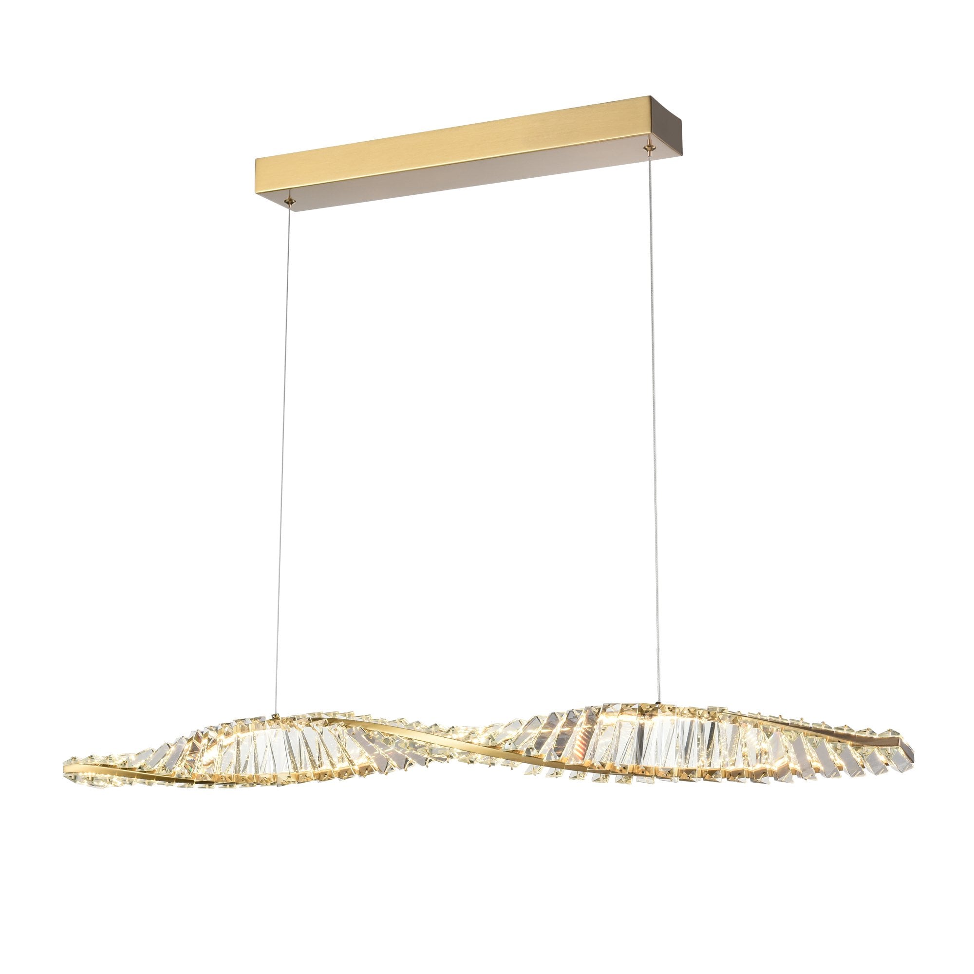 Franklite Cleopatra 27W Linear LED Pendant - Aged Brass
