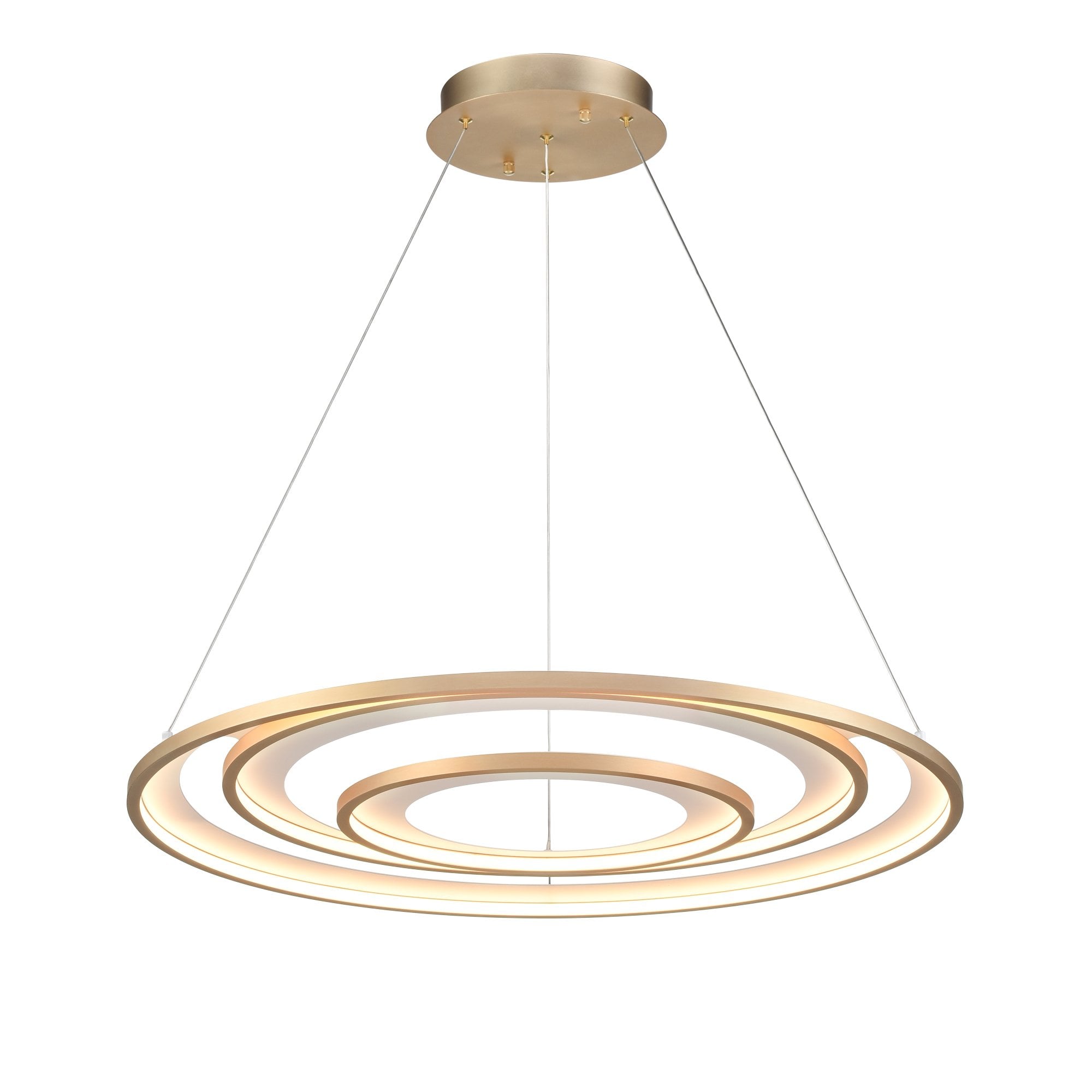Franklite Halo 800mm LED Pendant - Matt Gold