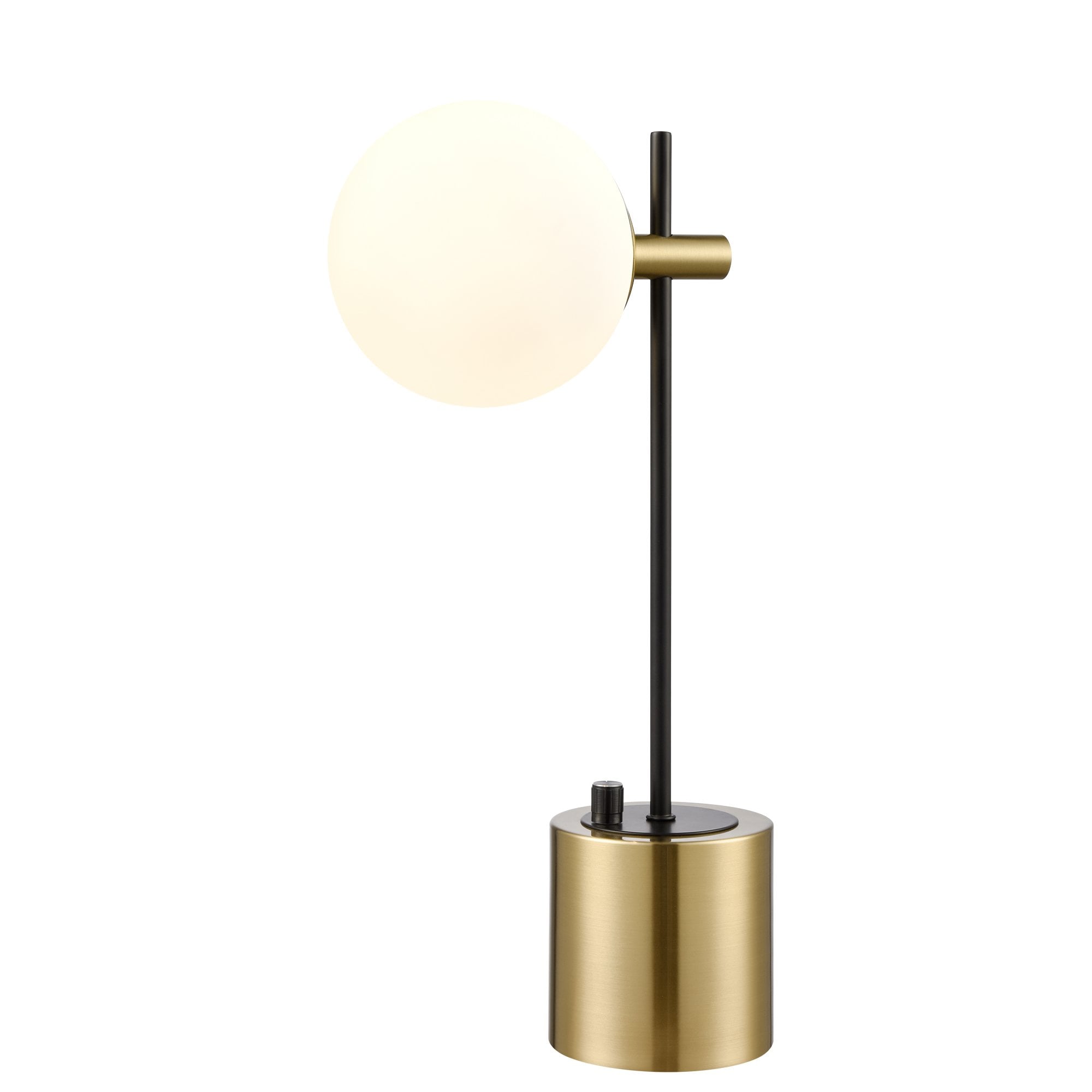Franklite Axle Table Lamp - Matt Black & Aged Brass
