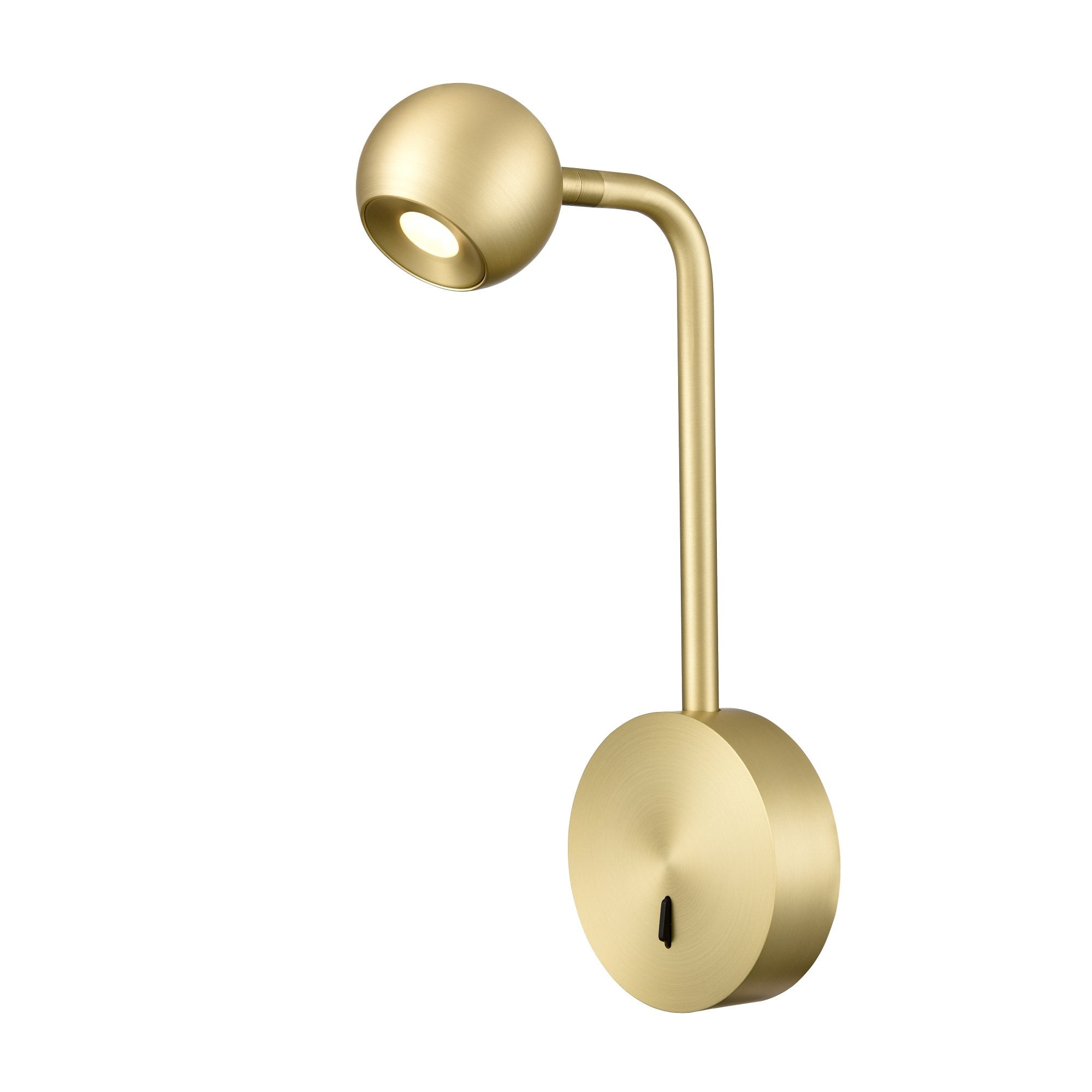 Franklite Iris Tall LED Wall Light - Satin Brass