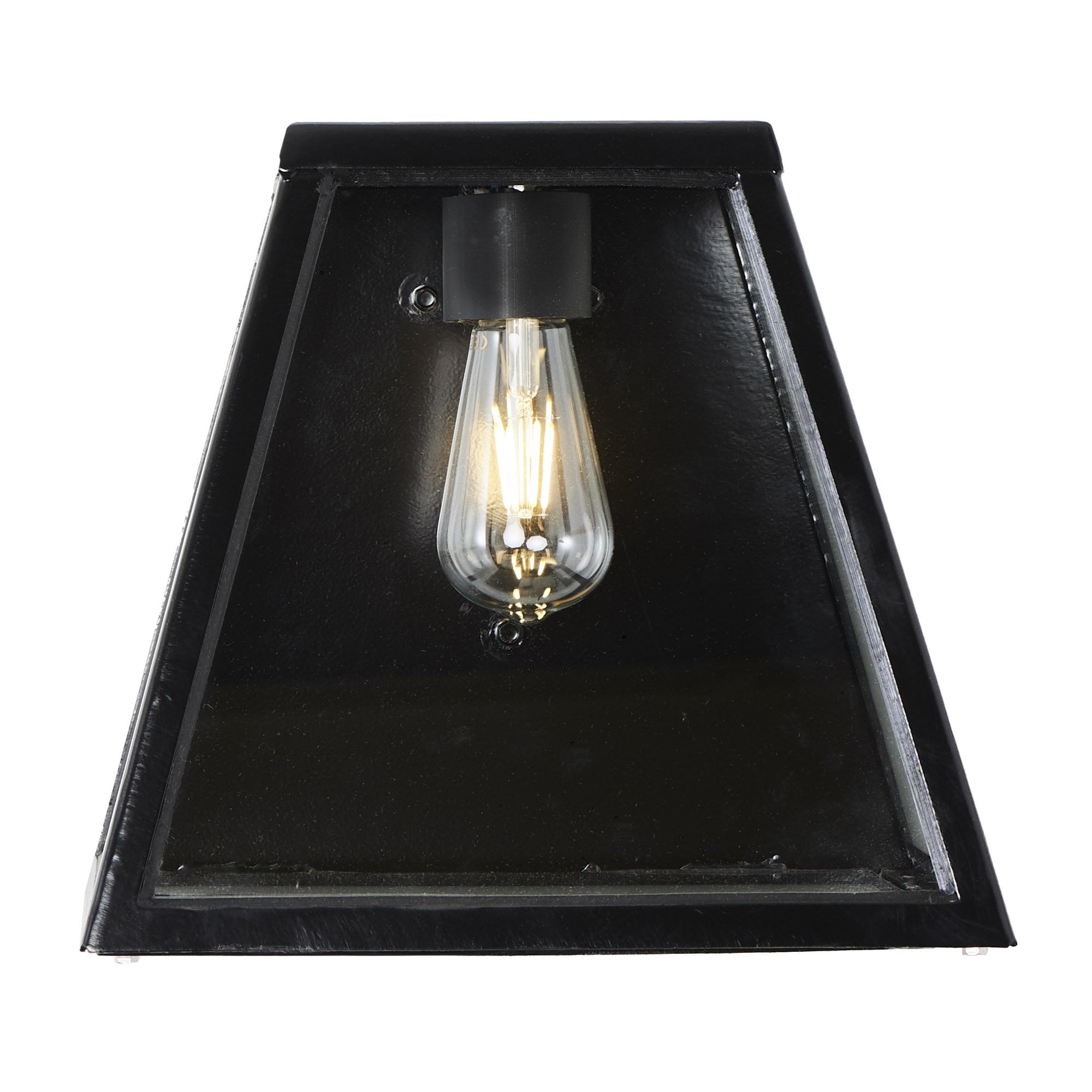 Harte Contemporary 0.29m Bulkhead Wall Light - Galvanised Steel