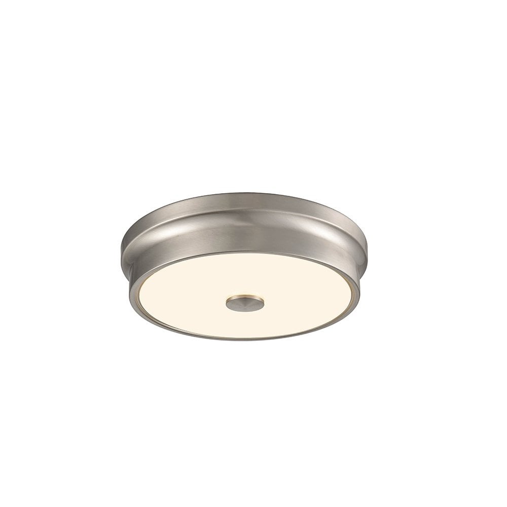 Franklite Orla 325mm LED Deep Flush Fitting - Satin Nickel
