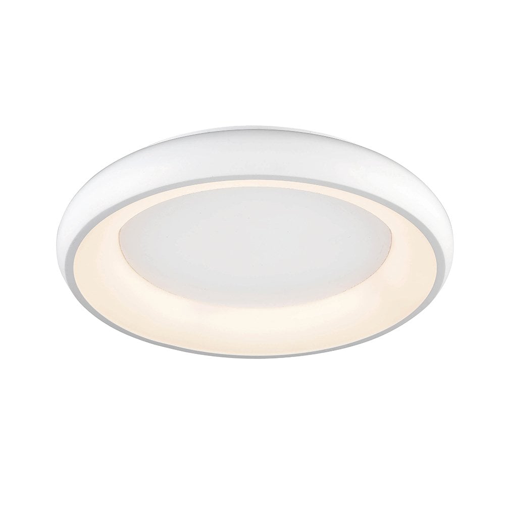 Franklite Odalis 480mm Halo Effec LED Flush Fitting - White